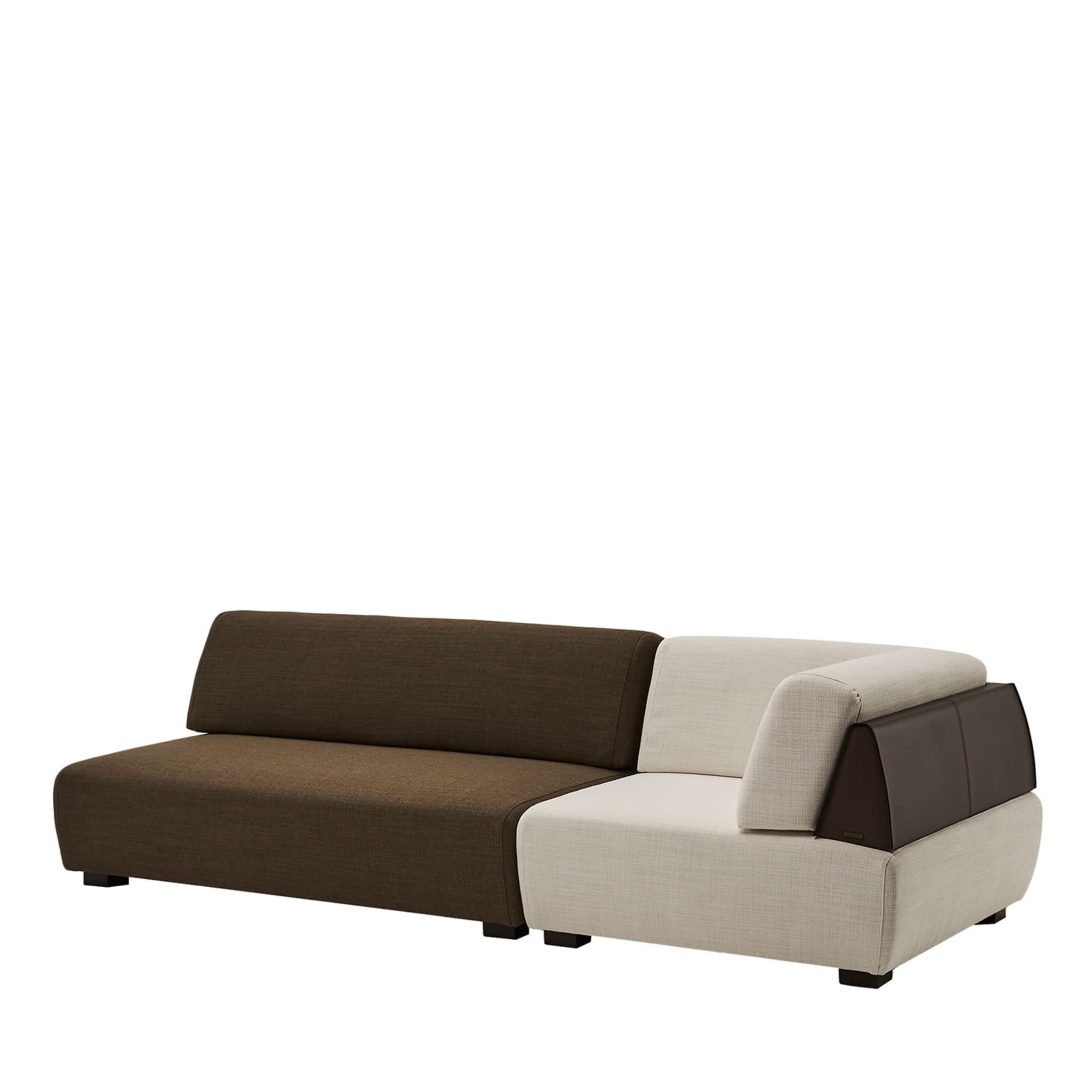Mistral Tobacco & Beige Angular Sofa - Main view
