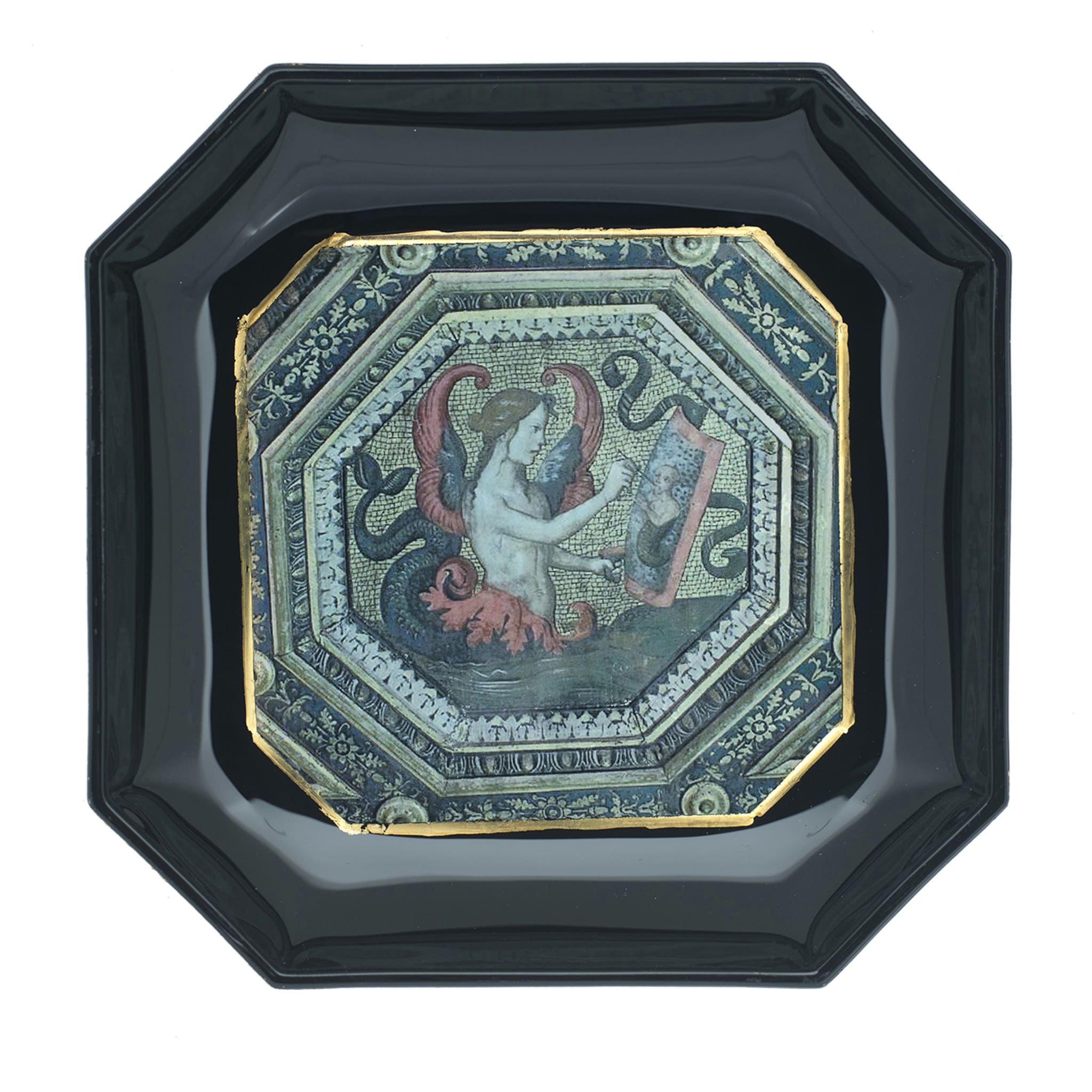 Autorretrato de Tritón Pinturicchio Bandeja con bolsillos vacíos - Vista principal
