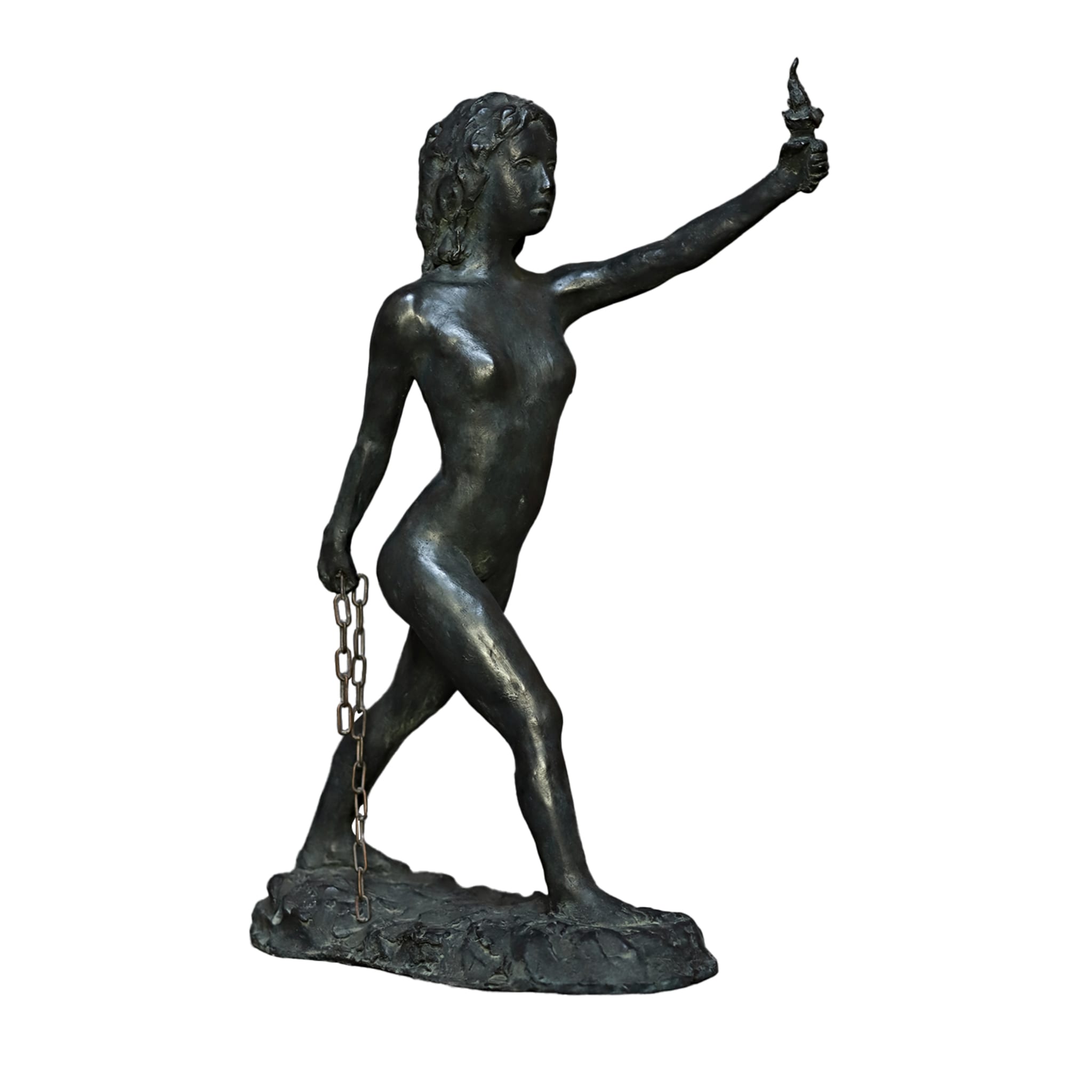 Escultura bronceada Libertà - Vista principal