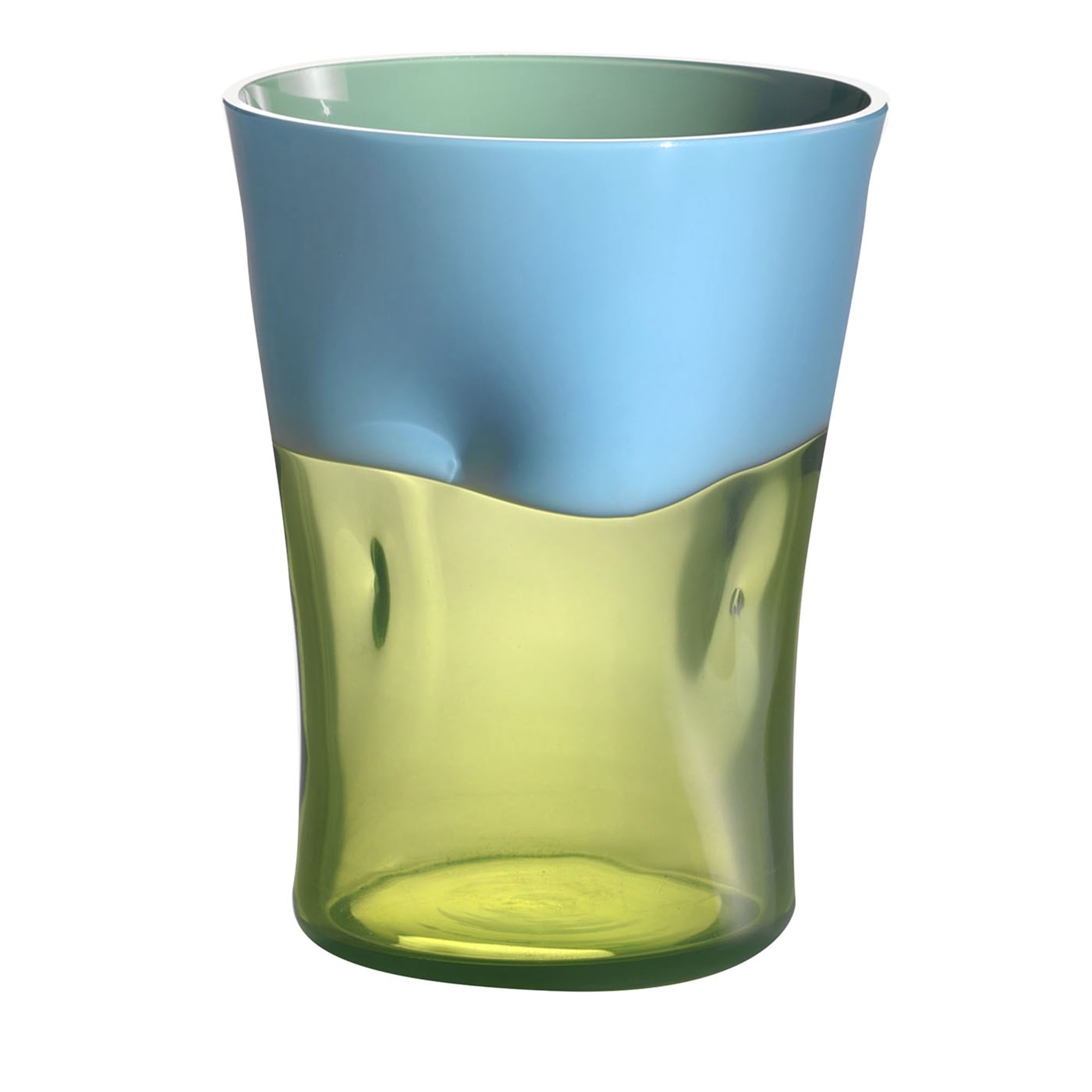 Dandy Hellblaues und limonengrünes Glas von Stefano Marcato - Hauptansicht