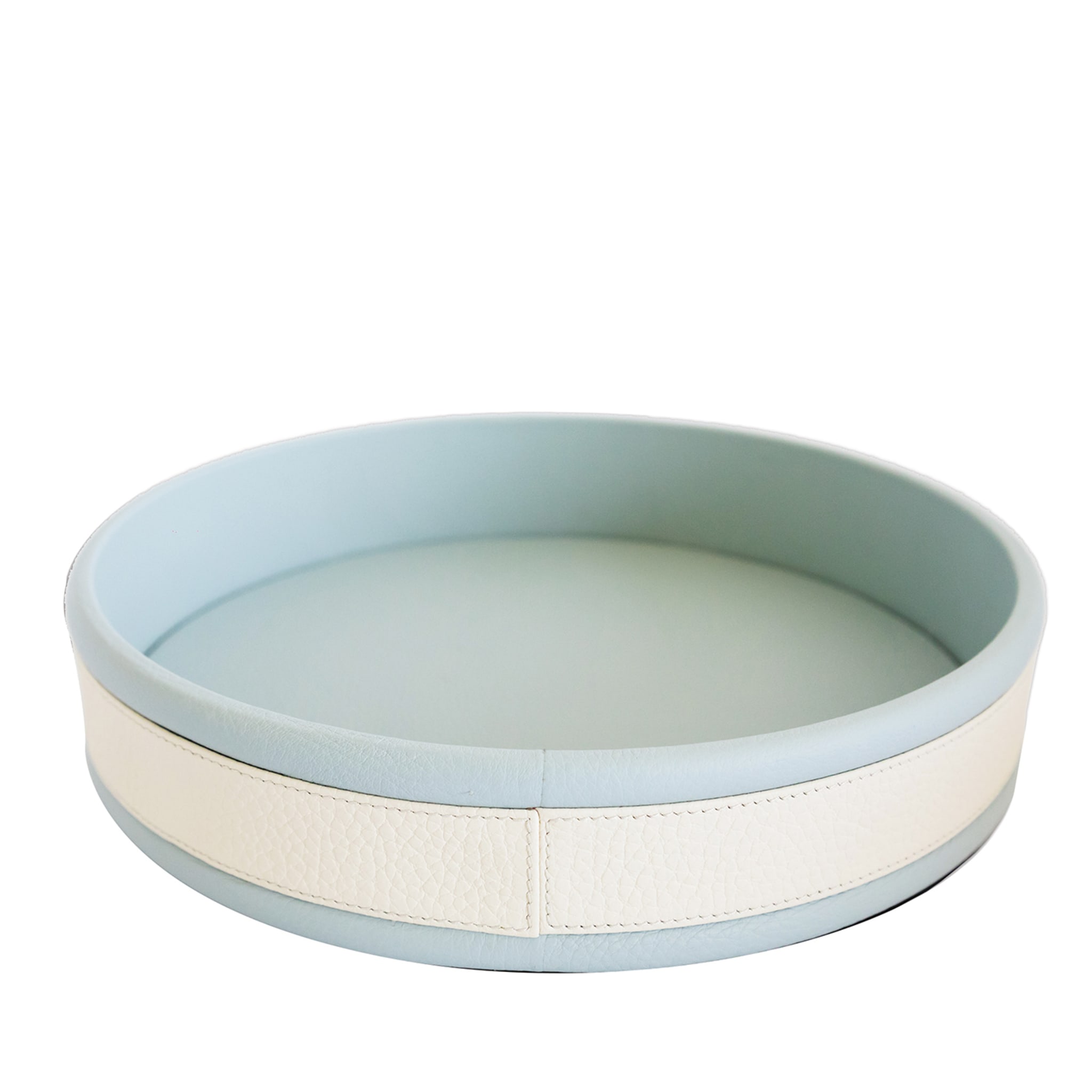 Strips Round Light Blue Tray - Main view