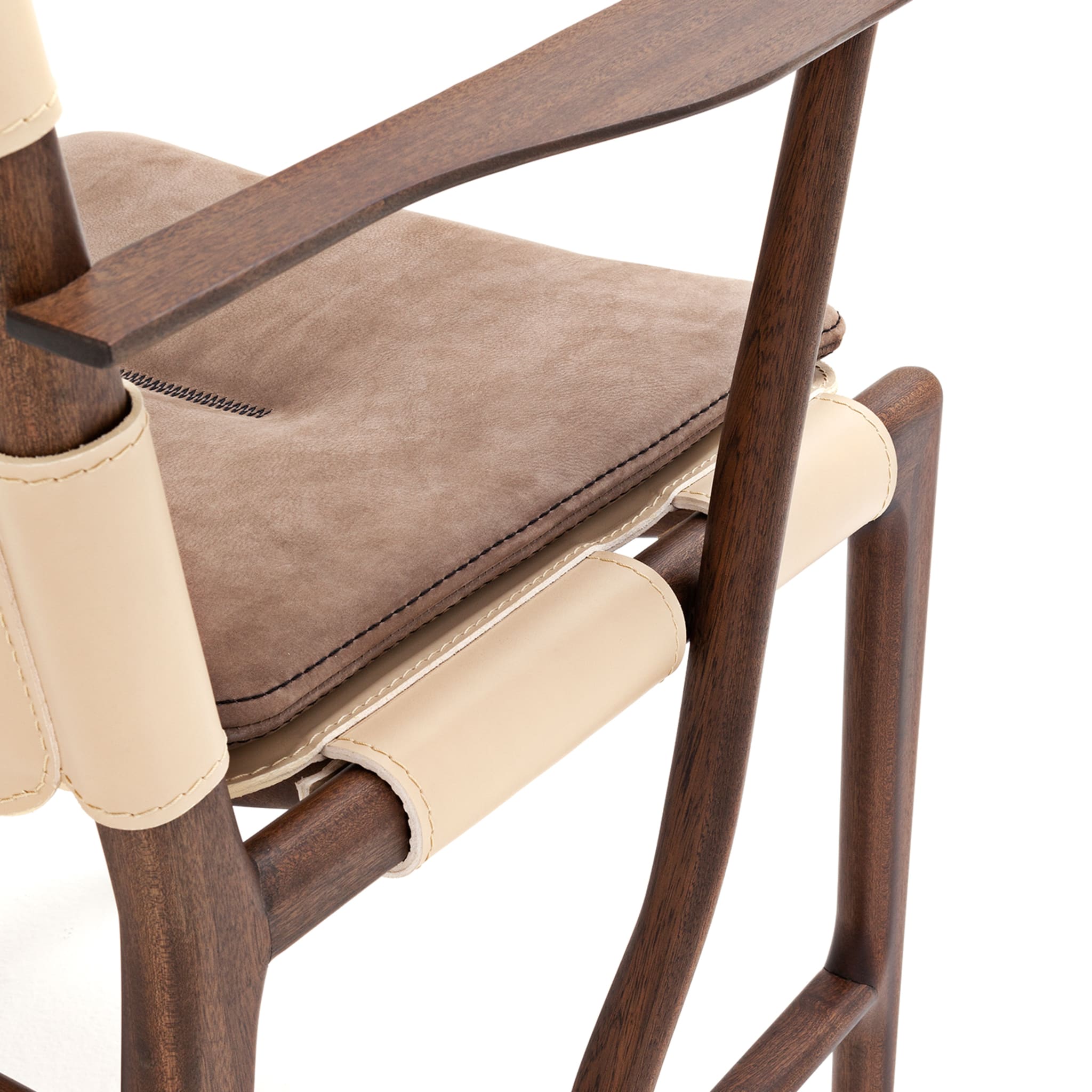 Levante Beige Chair with Armrests by Massimo Castagna - Alternative view 2