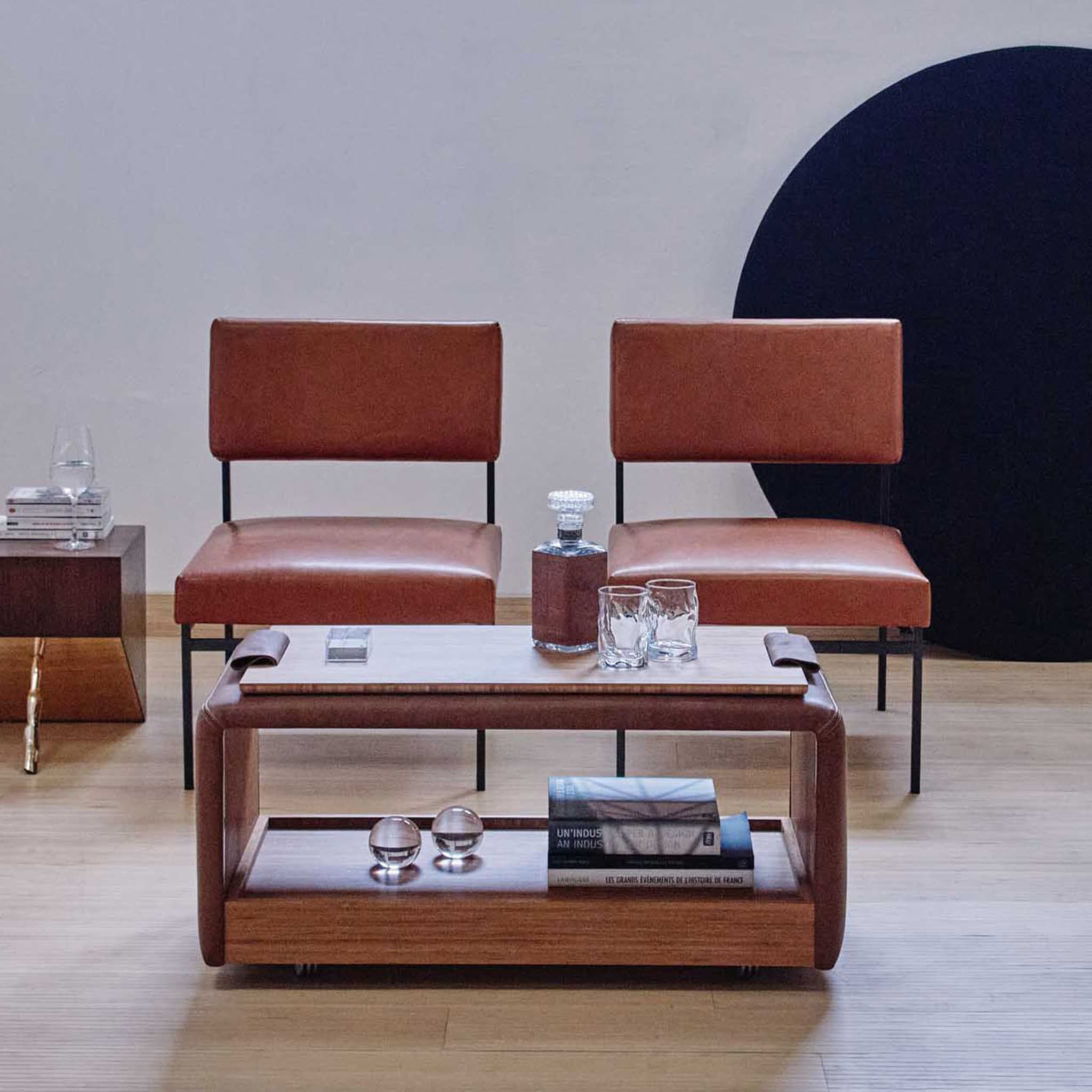 Aurea Bio Brown Leather Chair by CtrlZak and Davide Barzaghi  - Alternative view 1