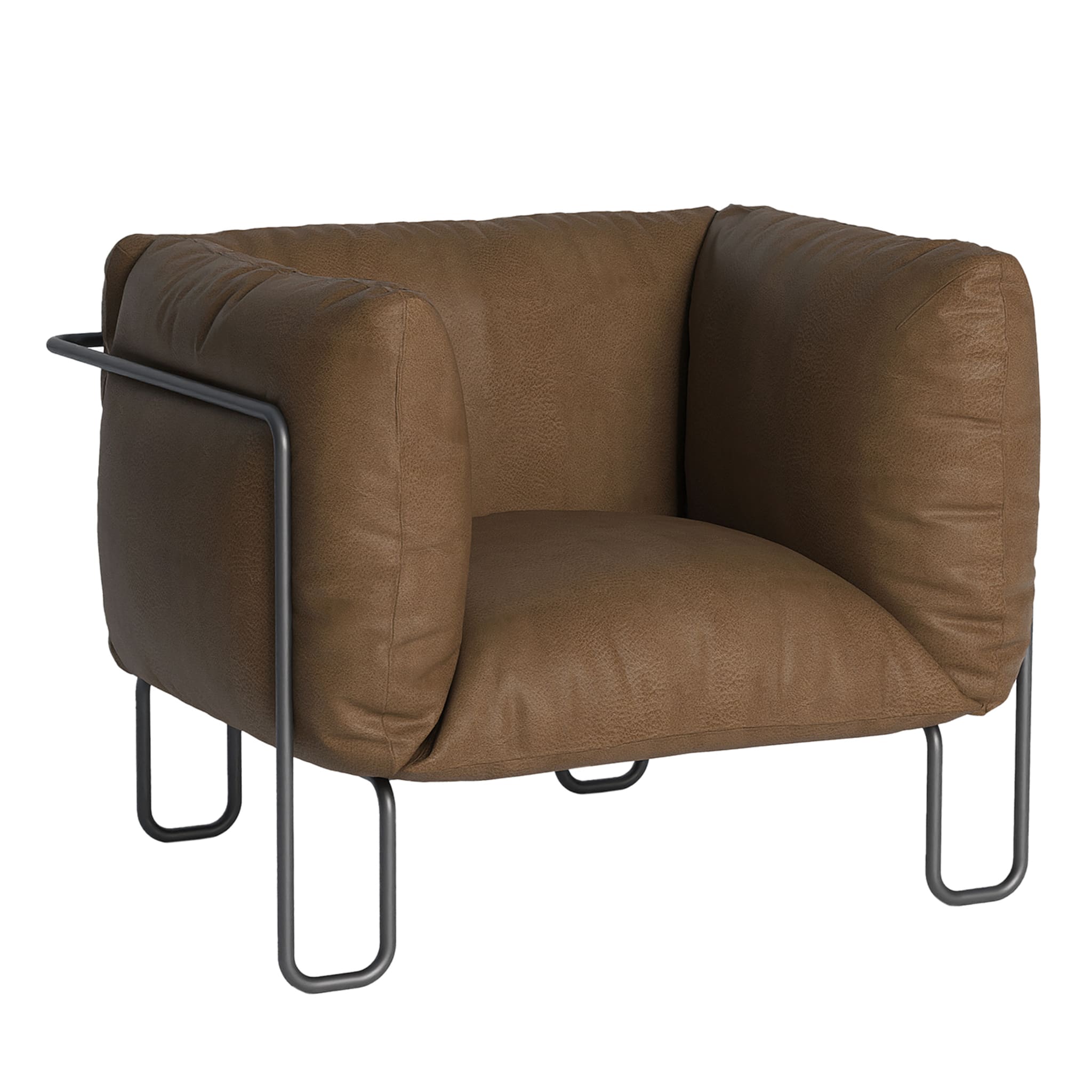 Fargo Soft 80 Tobacco Leather Armchair - Main view