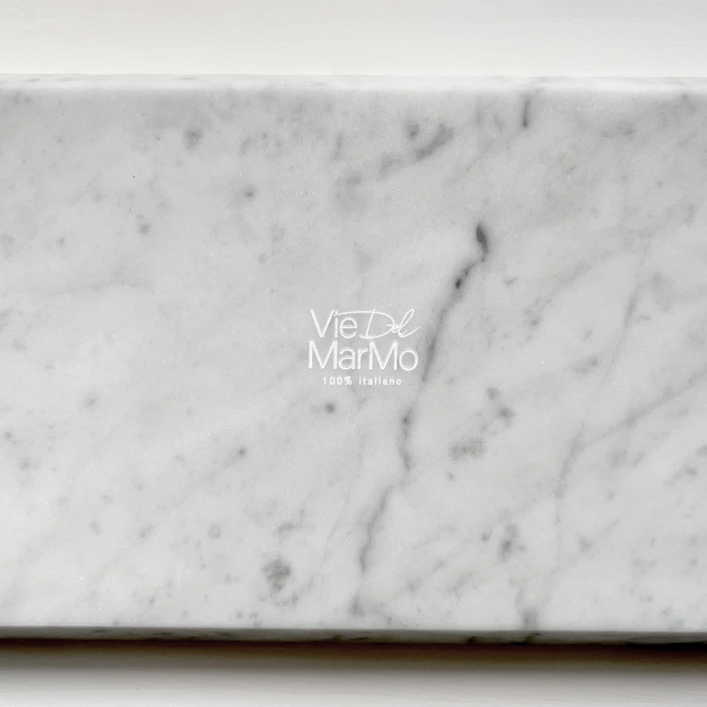 Rectangular White Carrara Tray - Vie del Marmo