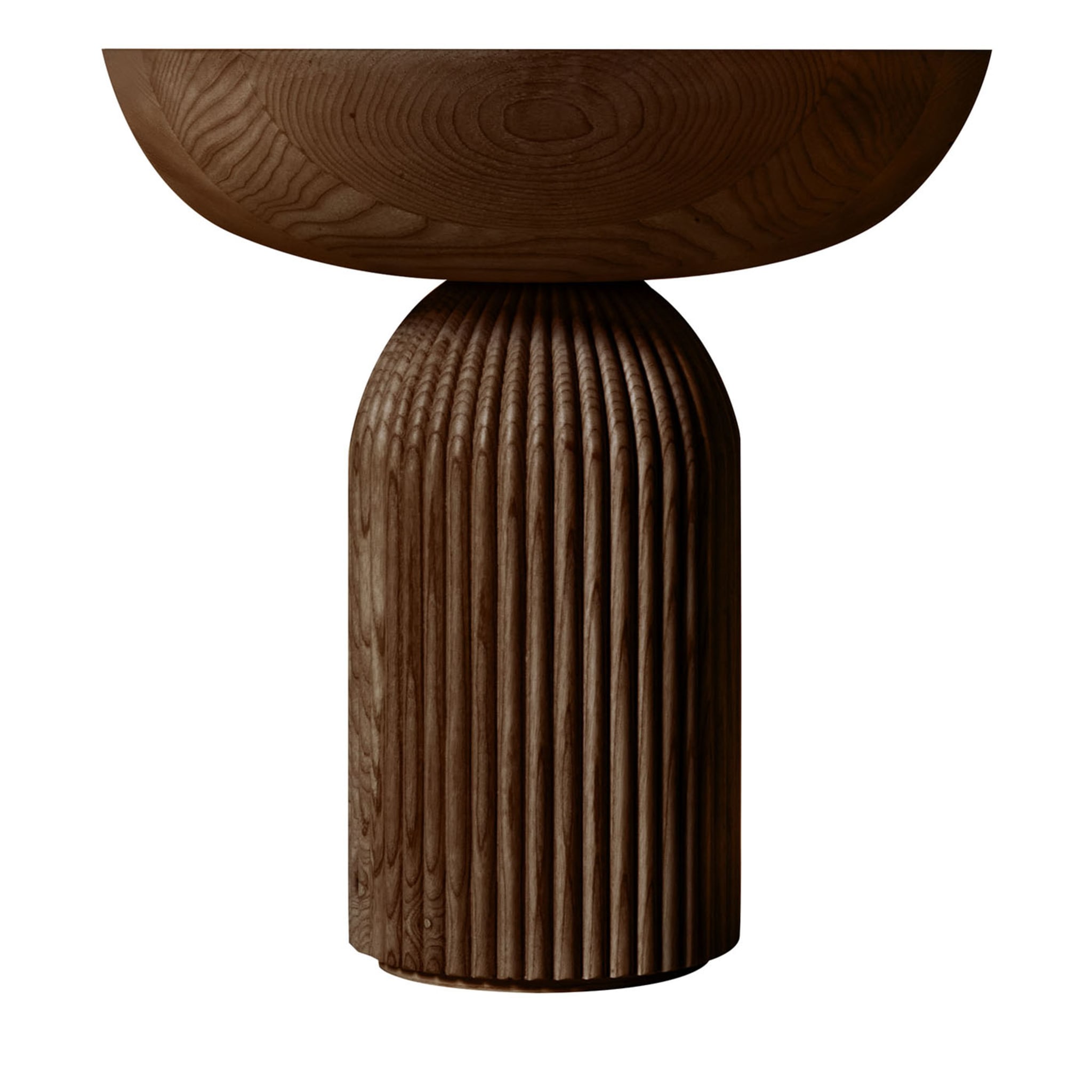 Tavolino Convesso in frassino marrone - Vista principale