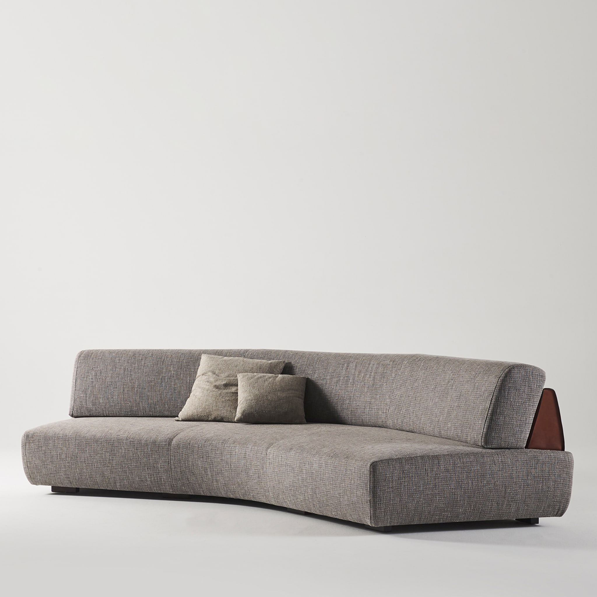 Mistral Curved Gray & Red Sofa - Alternative view 3