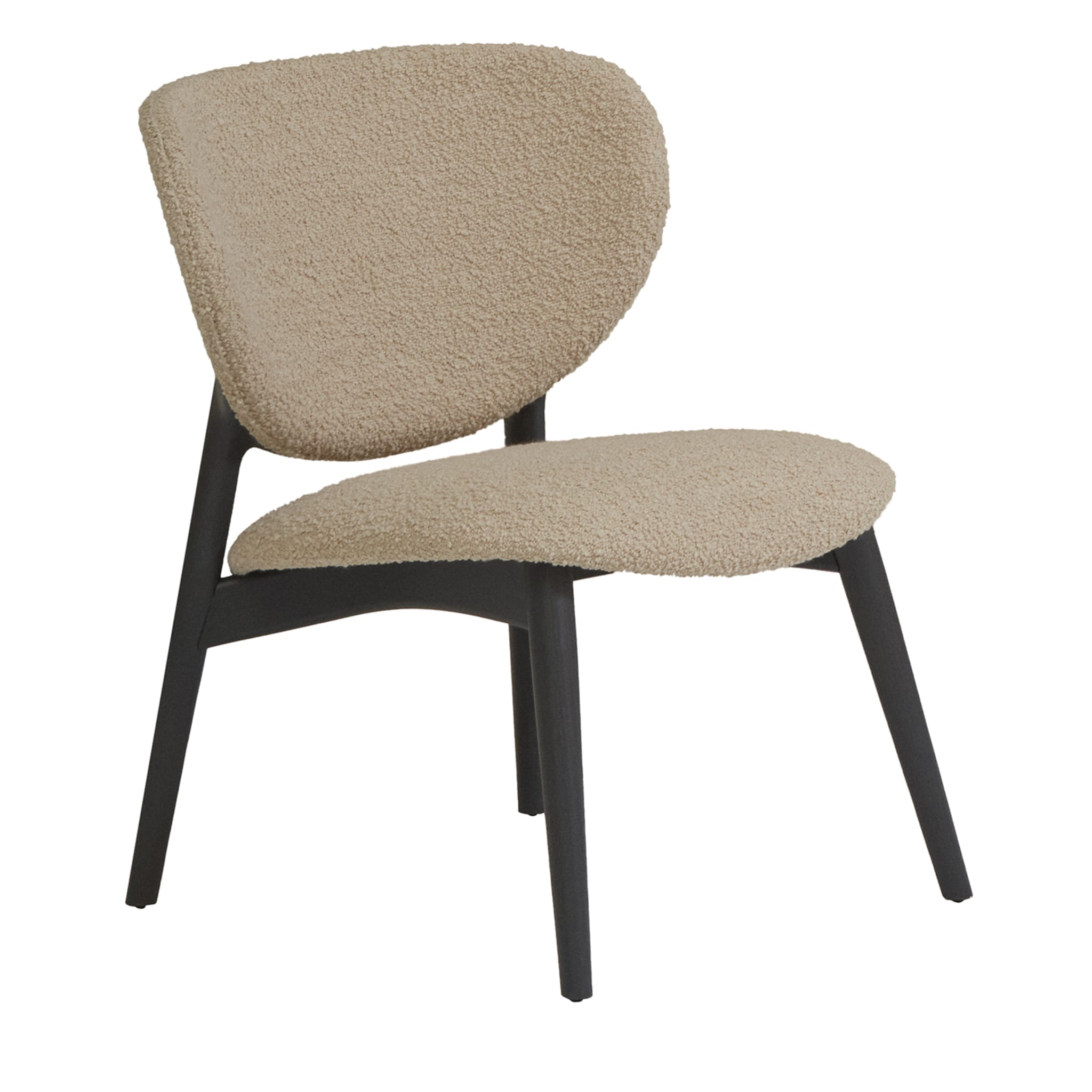 Fleuron 203 Anthracite & Beige Lounge Chair by Constance Guisset - Main view