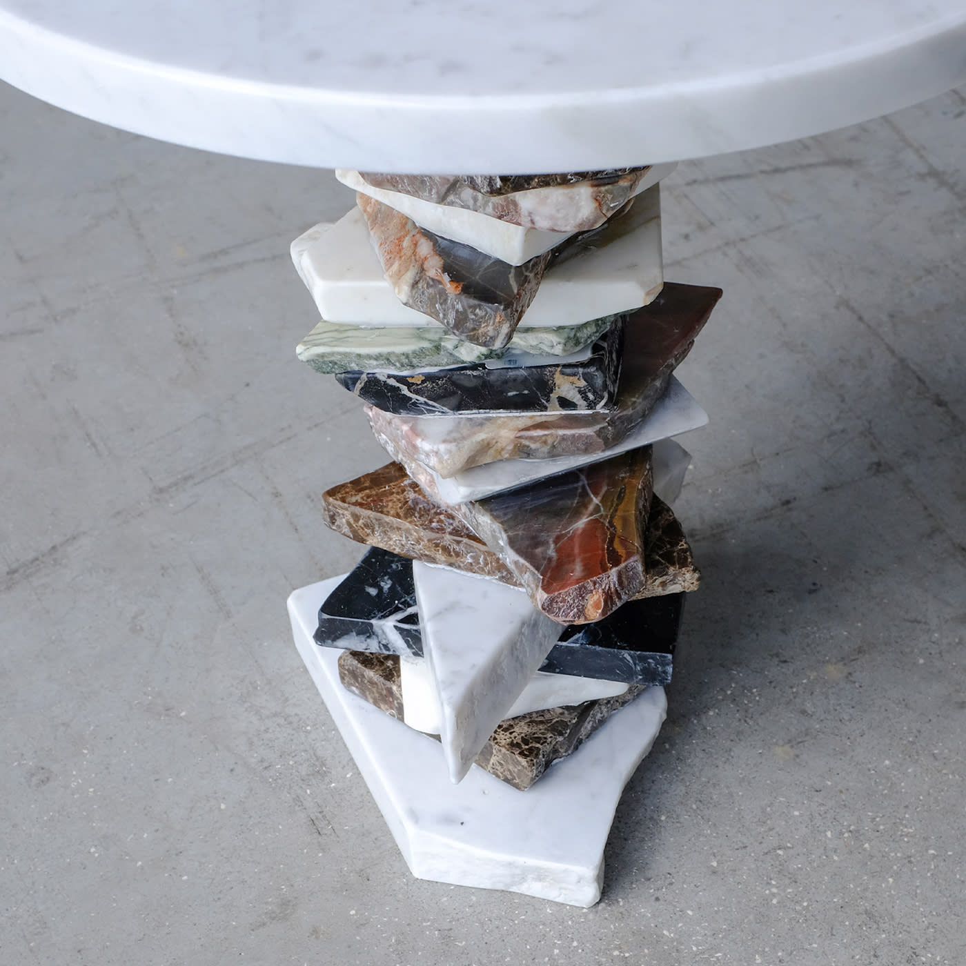 Carrara Gioia marble Small Side Table - Stone Stackers