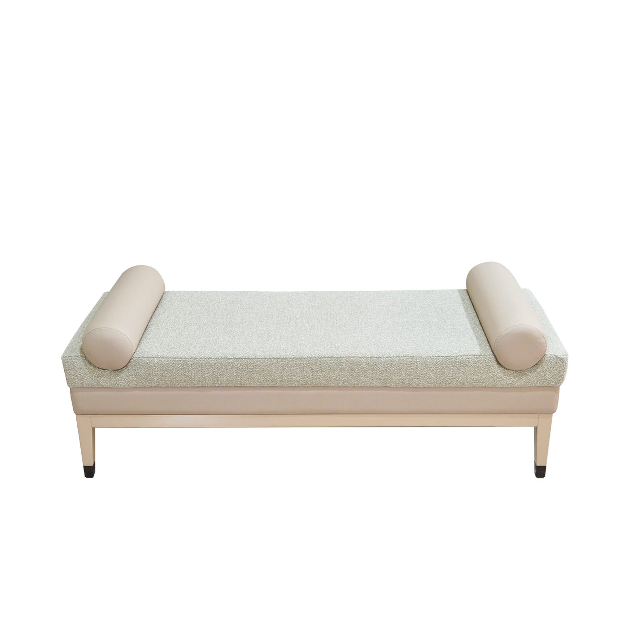 Italian Contemporary Upholstered Bench In Quinoa Fabric - Alternative view 1
