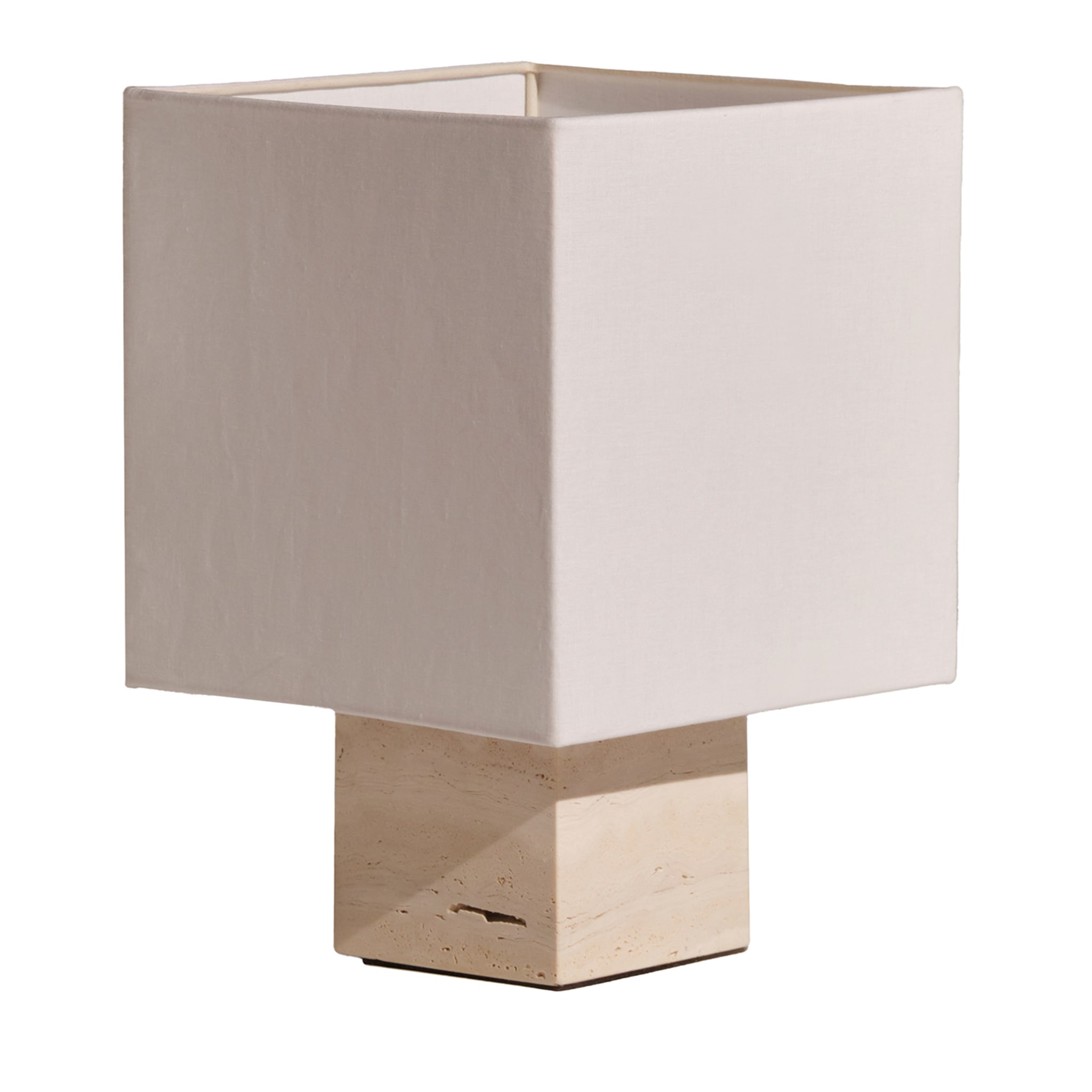 Roma Squared Small White Table Lamp - Vue principale