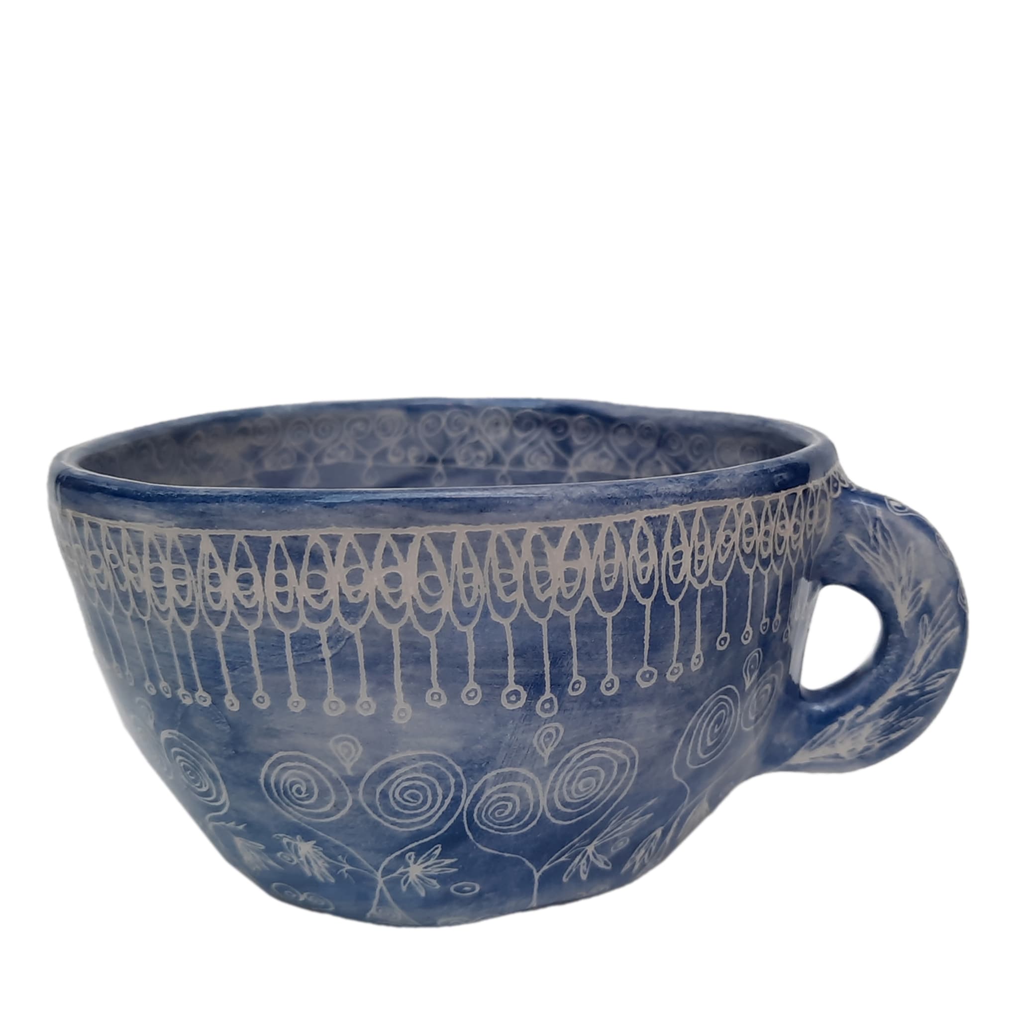 Taza de té azul Ricamo - Vista principal
