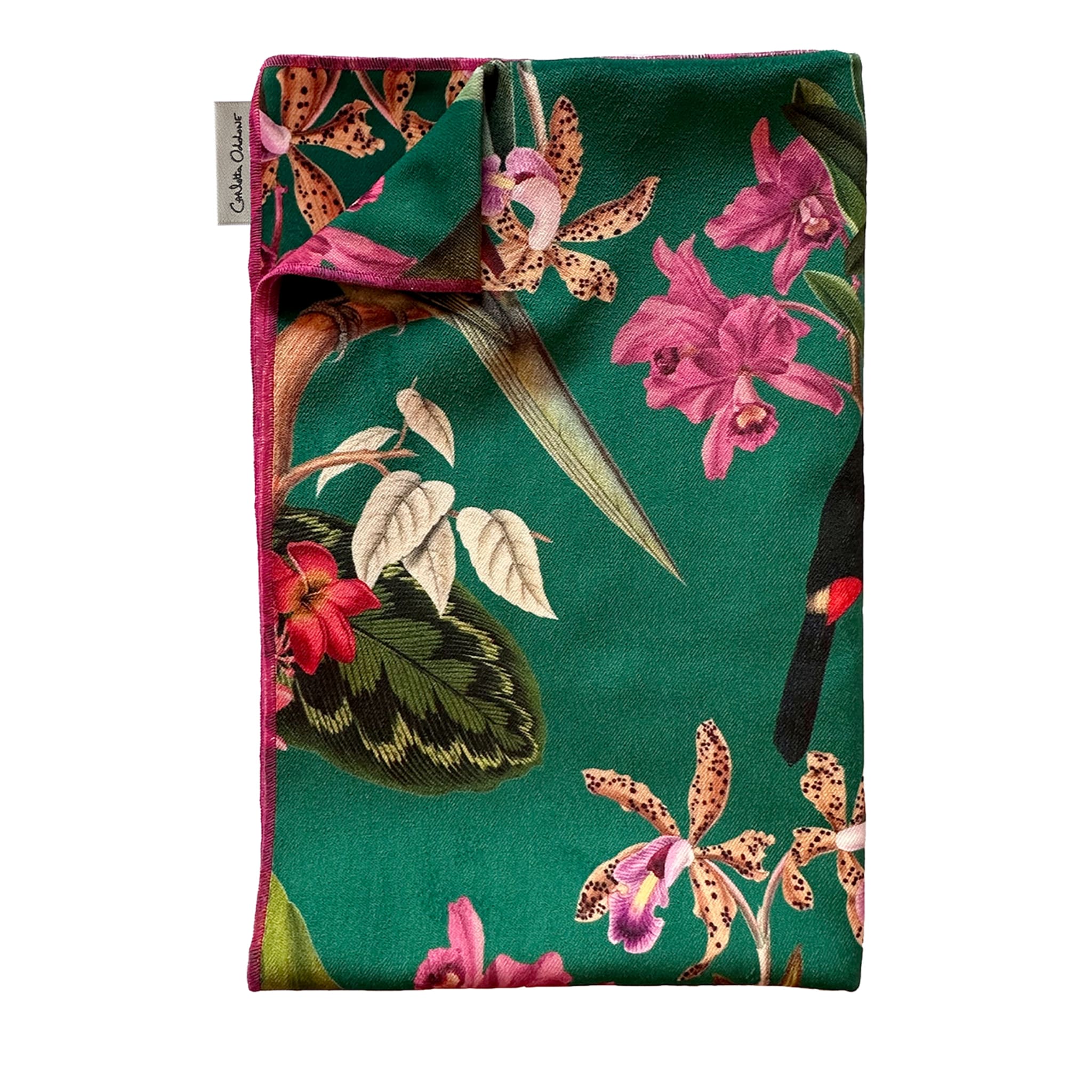 Rio Floral Forest-Green Table Runner - Main view