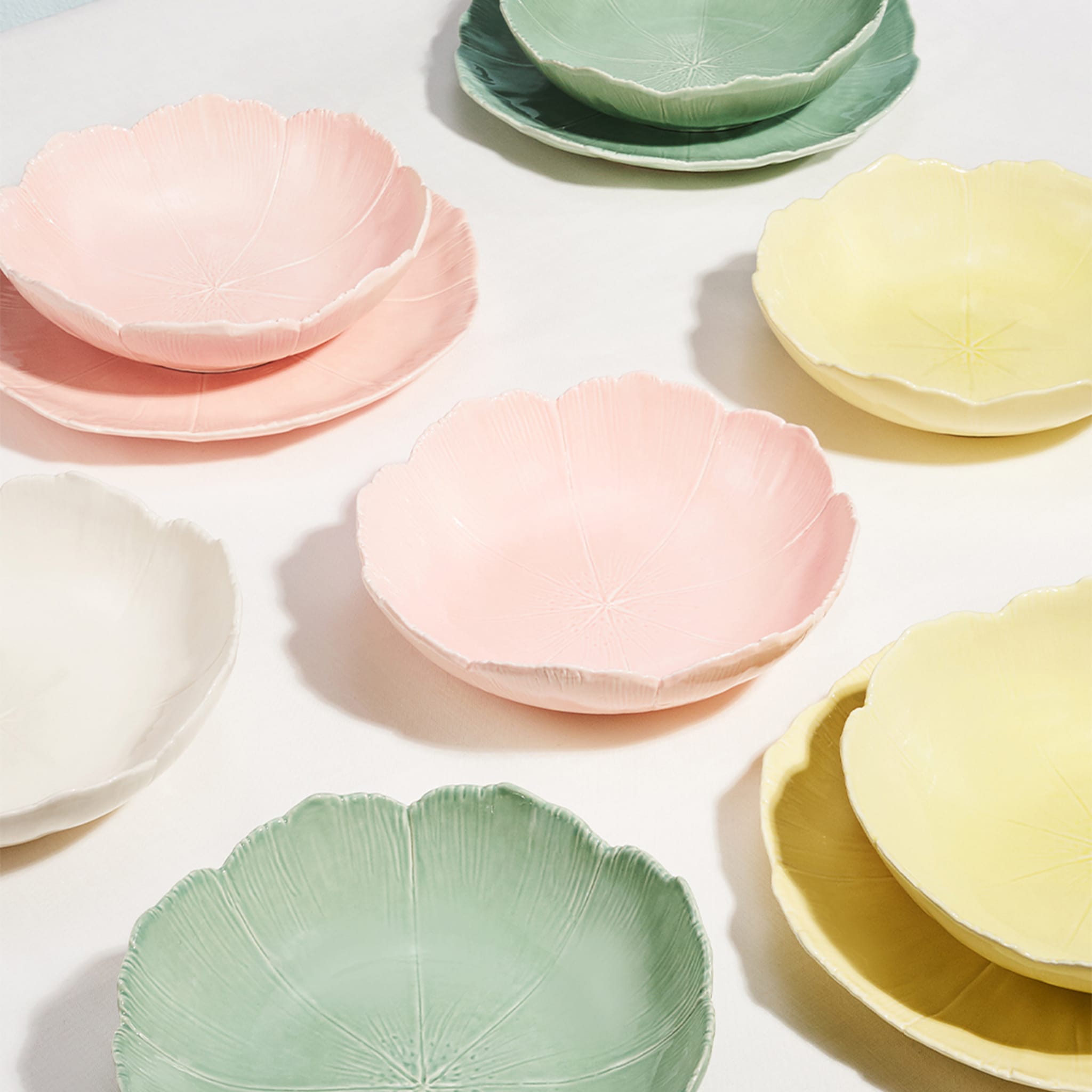 Cherry Blossom Set of 2 Pink Fine Ceramic Soup Plates  - Alternative view 3