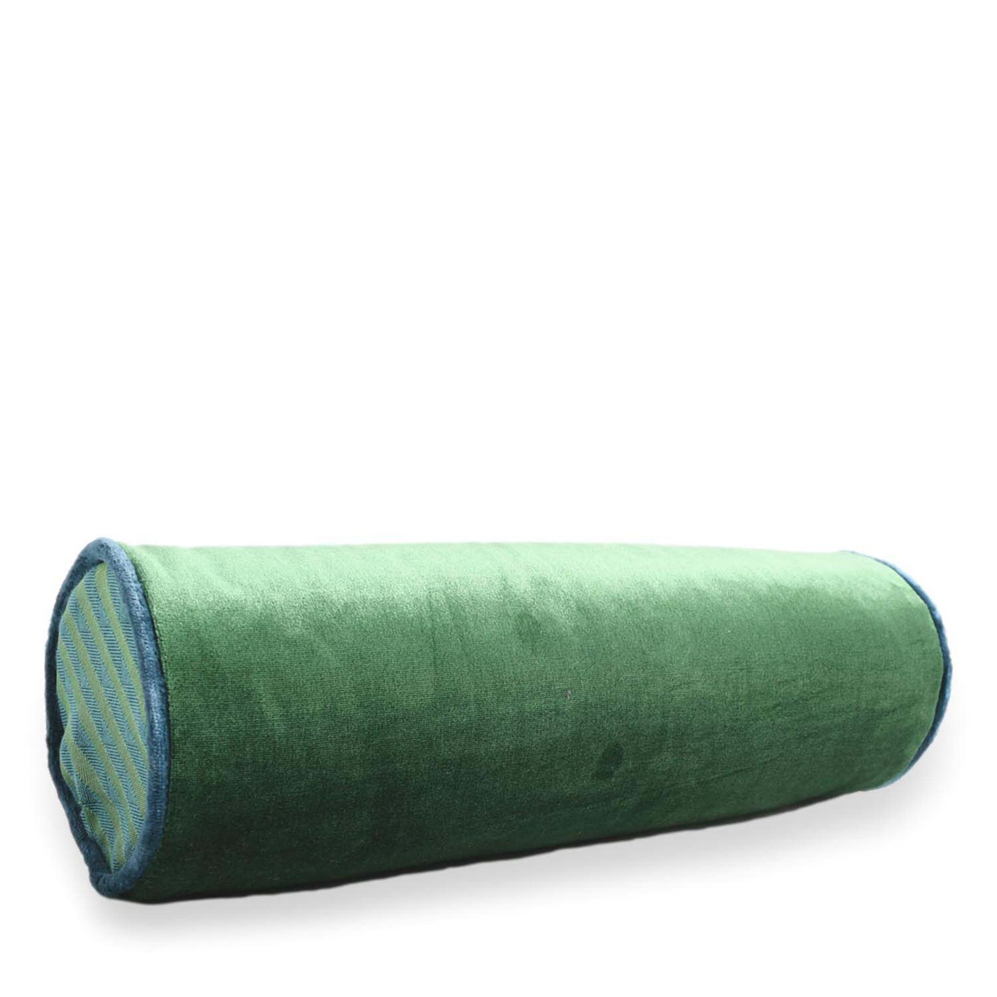 Emerald Roll Rullo Cushion in Silk Velvet - Alternative view 1