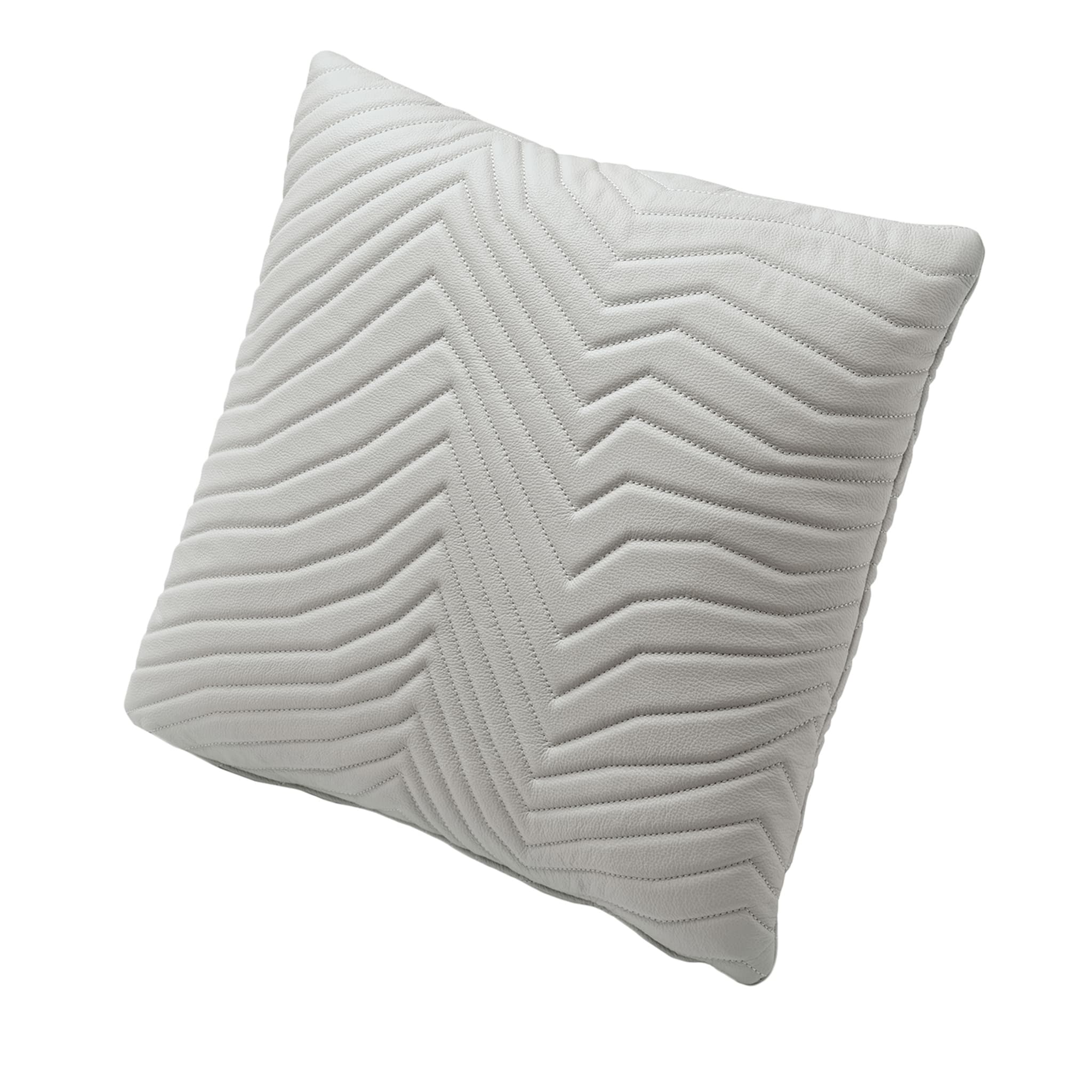 "Moonlight" Quilted Square leather Pillow - Main view