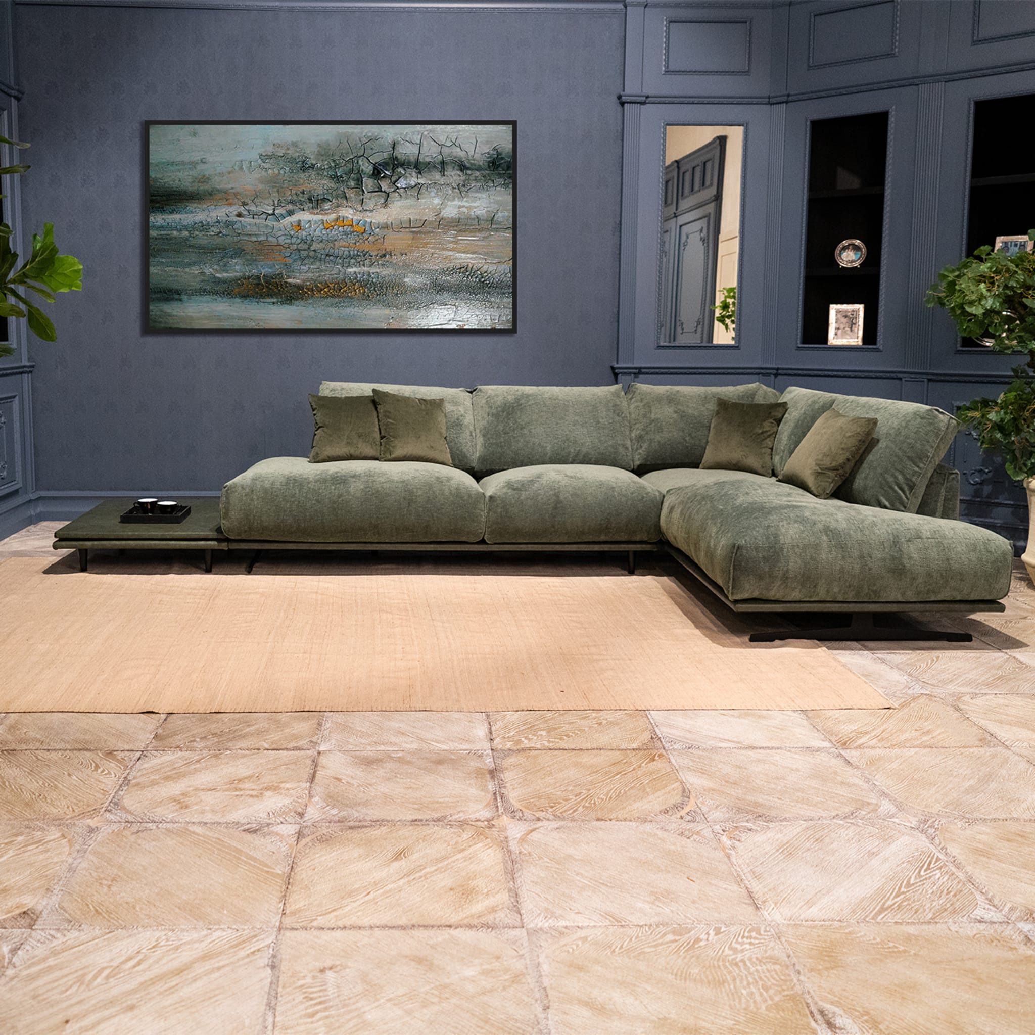  Boboli Green Corner Sofa with Side Table - Alternative view 4