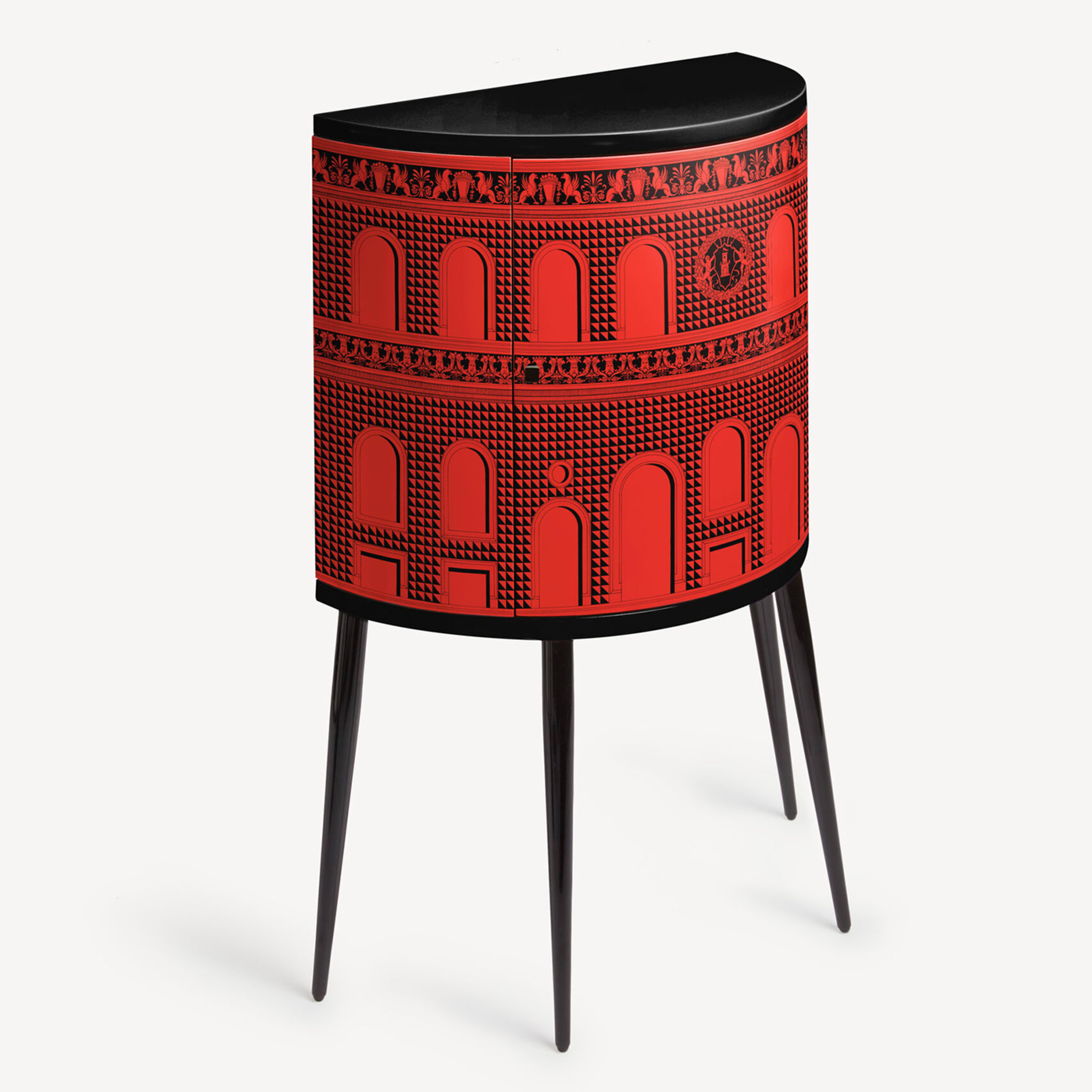 Facciata Quattrocentesca Red Curved Small Cabinet - Alternative view 2