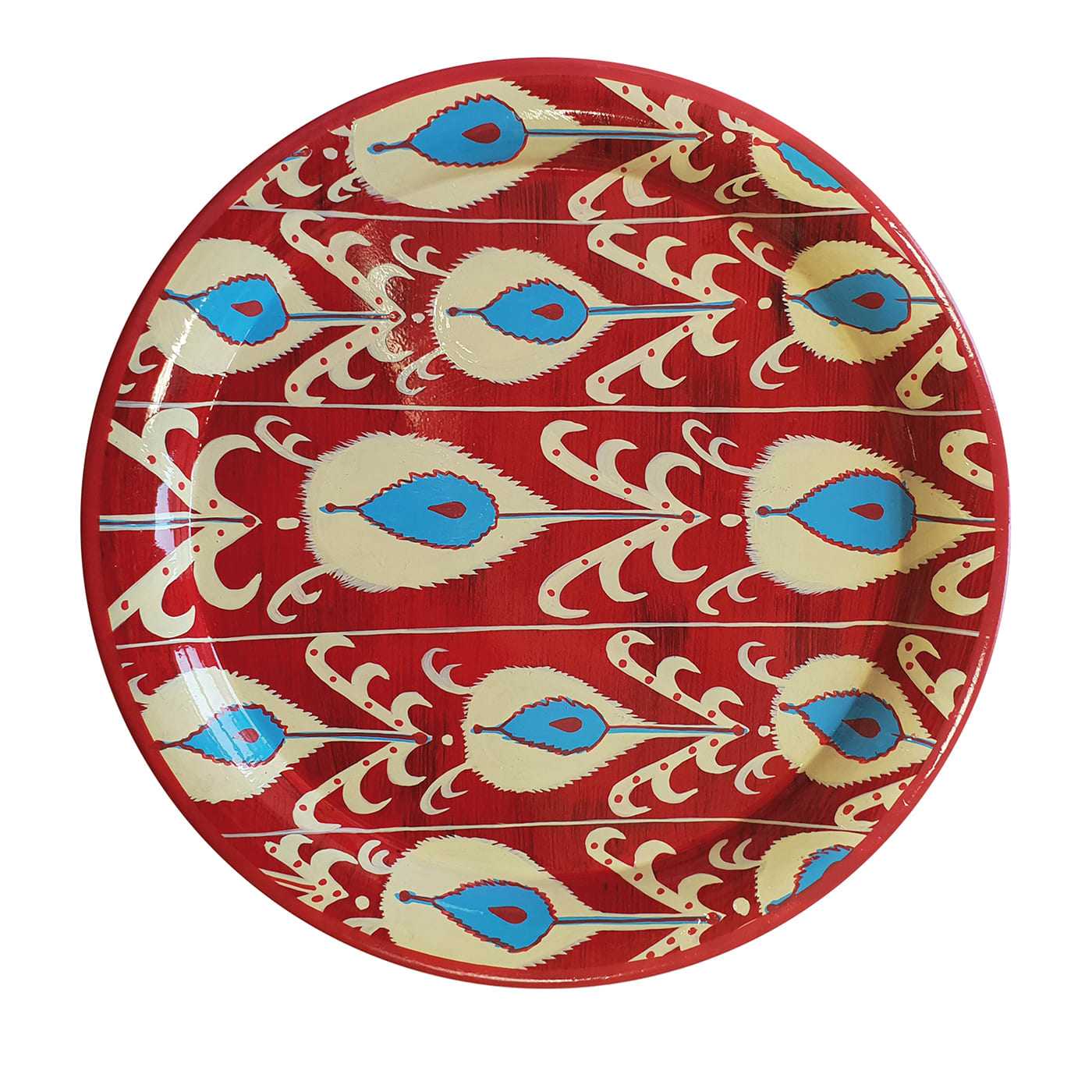 Ikat Handpainted Iron Tray #9 - Les Ottomans