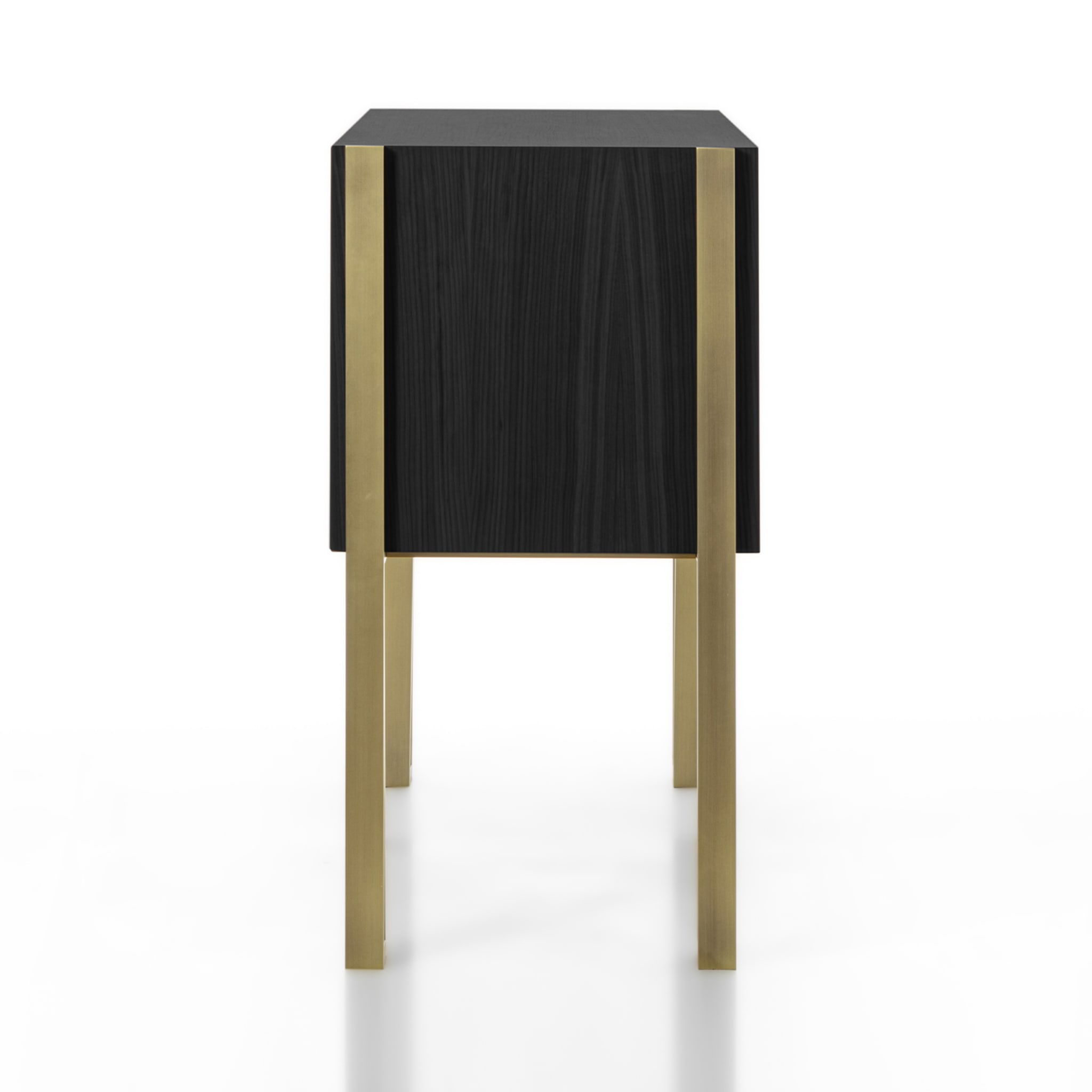 Mirage Vintage with Brass Legs in Opaque Black Sideboard - Alternative view 3