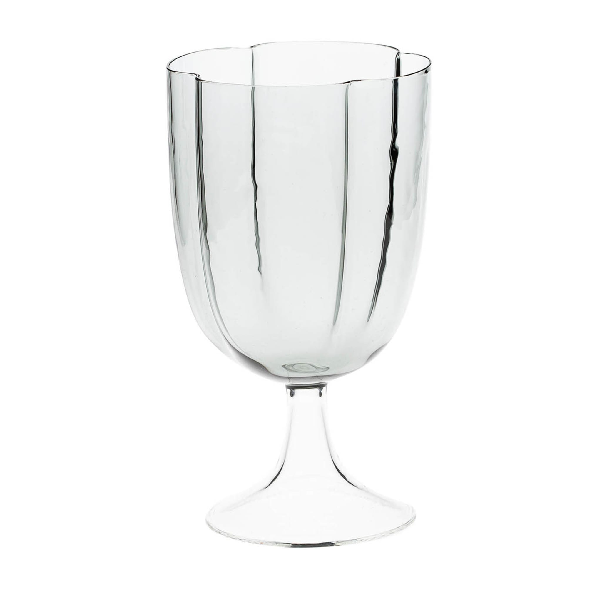 Set Of 4 Gray Petal Wine Glasses - Main view