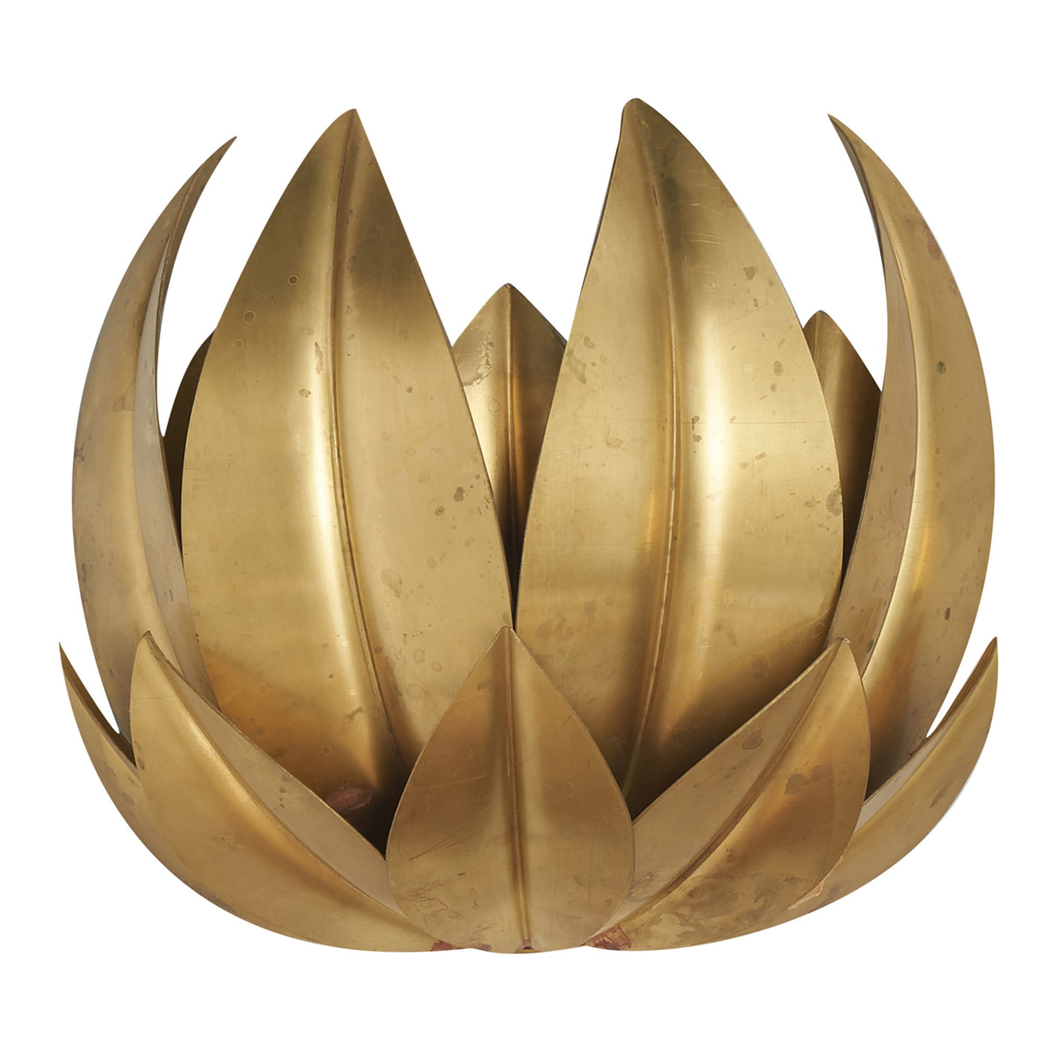 "Leaves" Wall Sconce in Antiquated Brass by Droulers Architecture - Main view