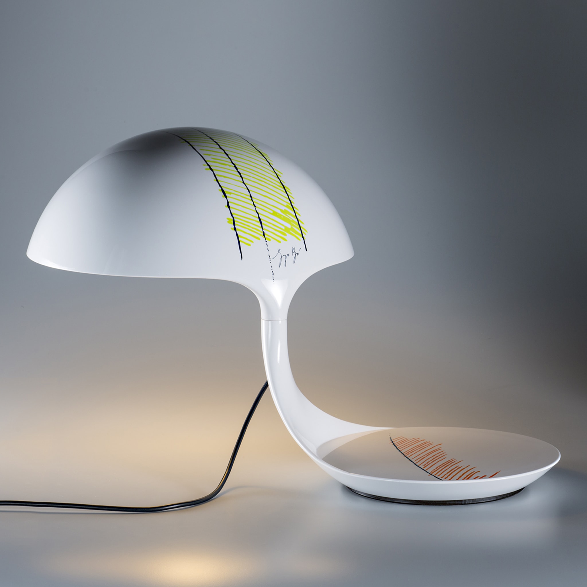 Cobra Texture Polychrome Table Lamp by Giorgio Brogi - Alternative view 5