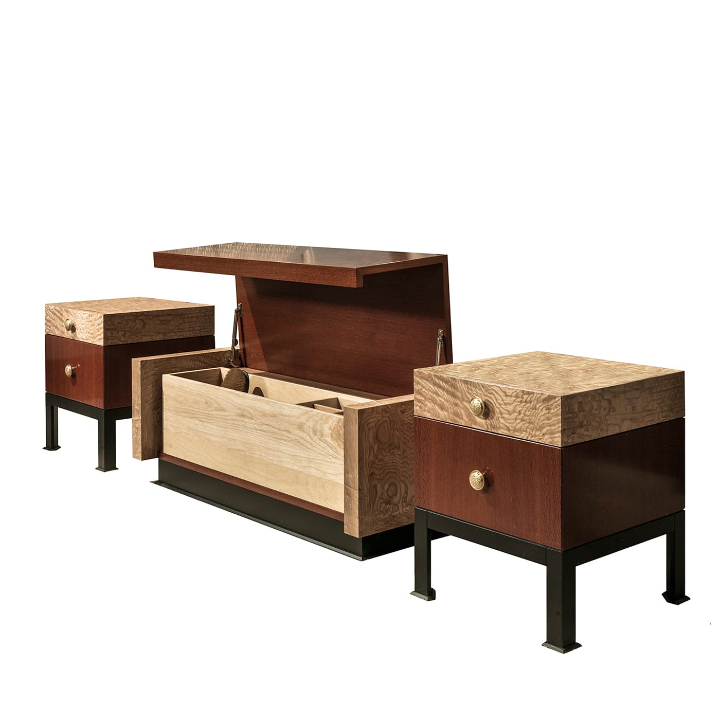 Artesian Crafted Small Storage Boxes Single Drawer Oak Rosewood
