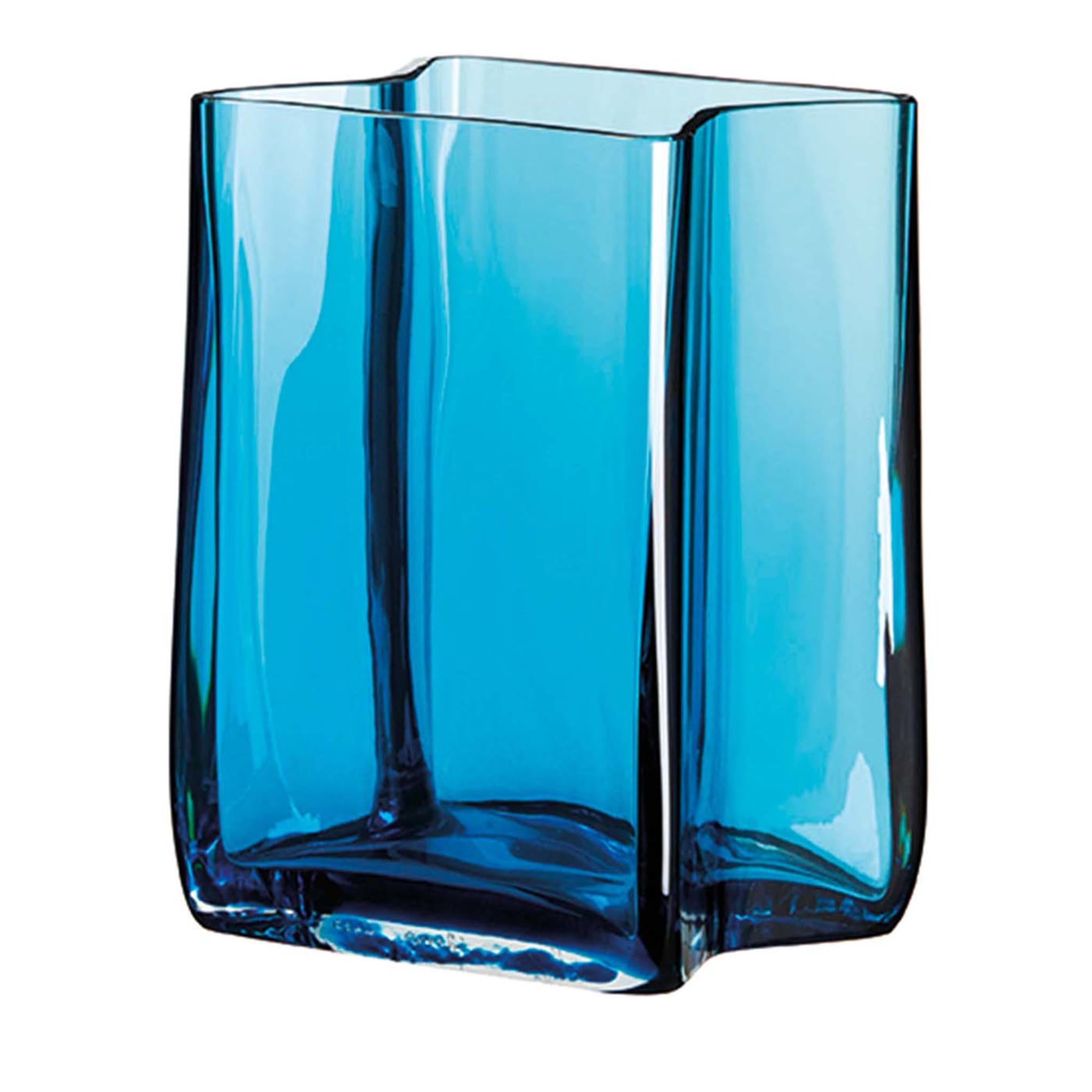 Bosco Small Flounced Light-Blue Vase by Carlo Moretti - Main view