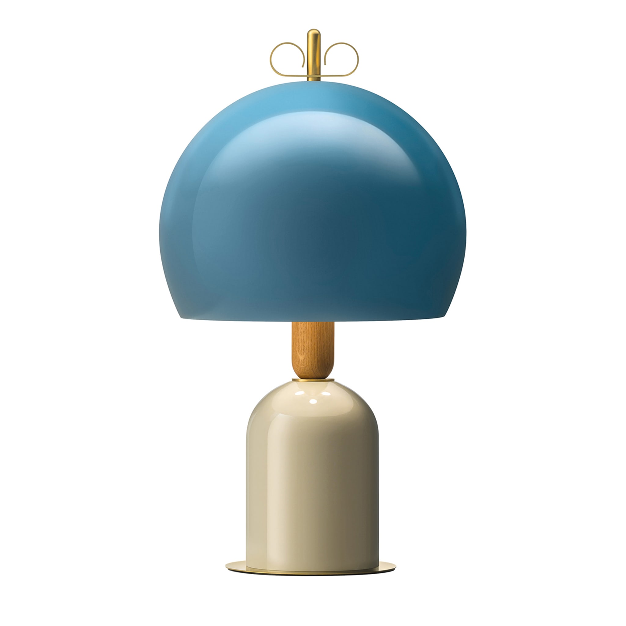 Lampe de table Bon Ton arrondie bleu clair par Cristina Celestino - Vue principale