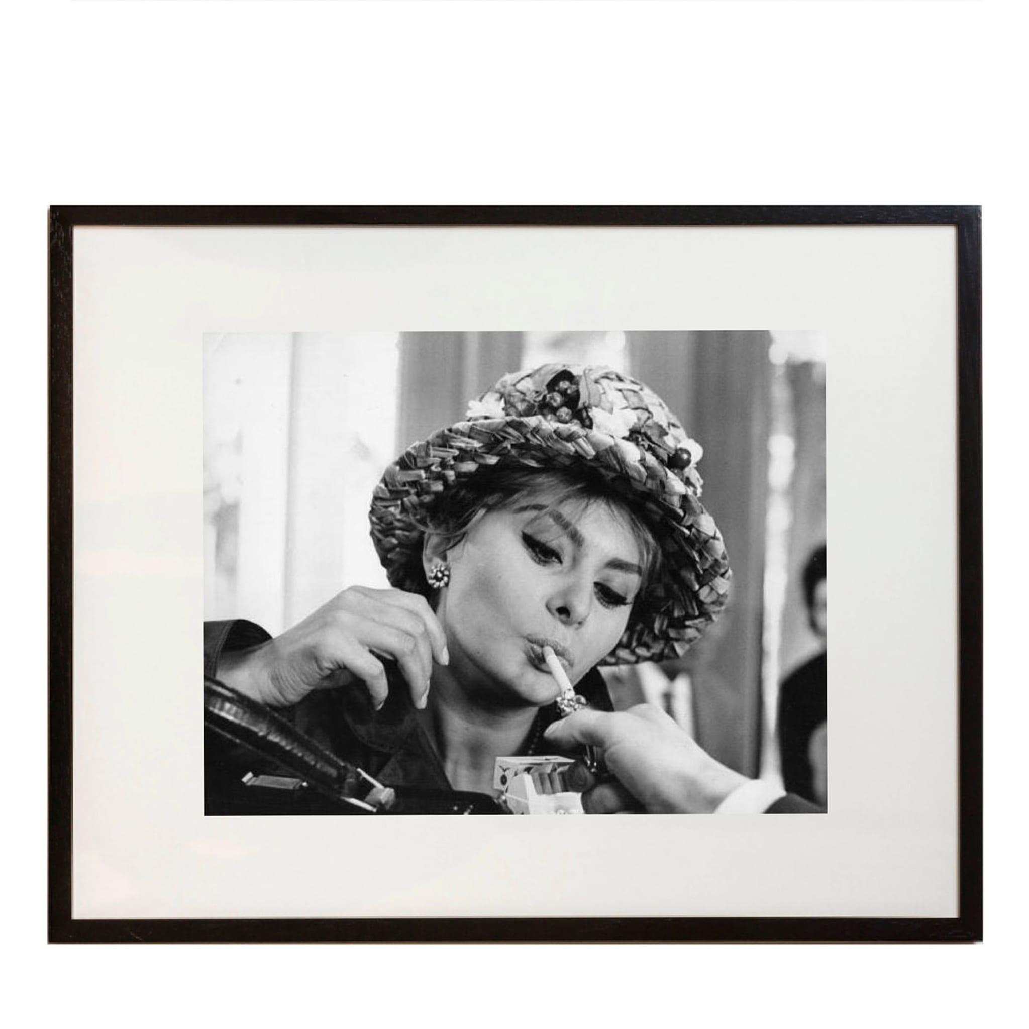 Sophia Smoking Framed Print by Keystone - Main view