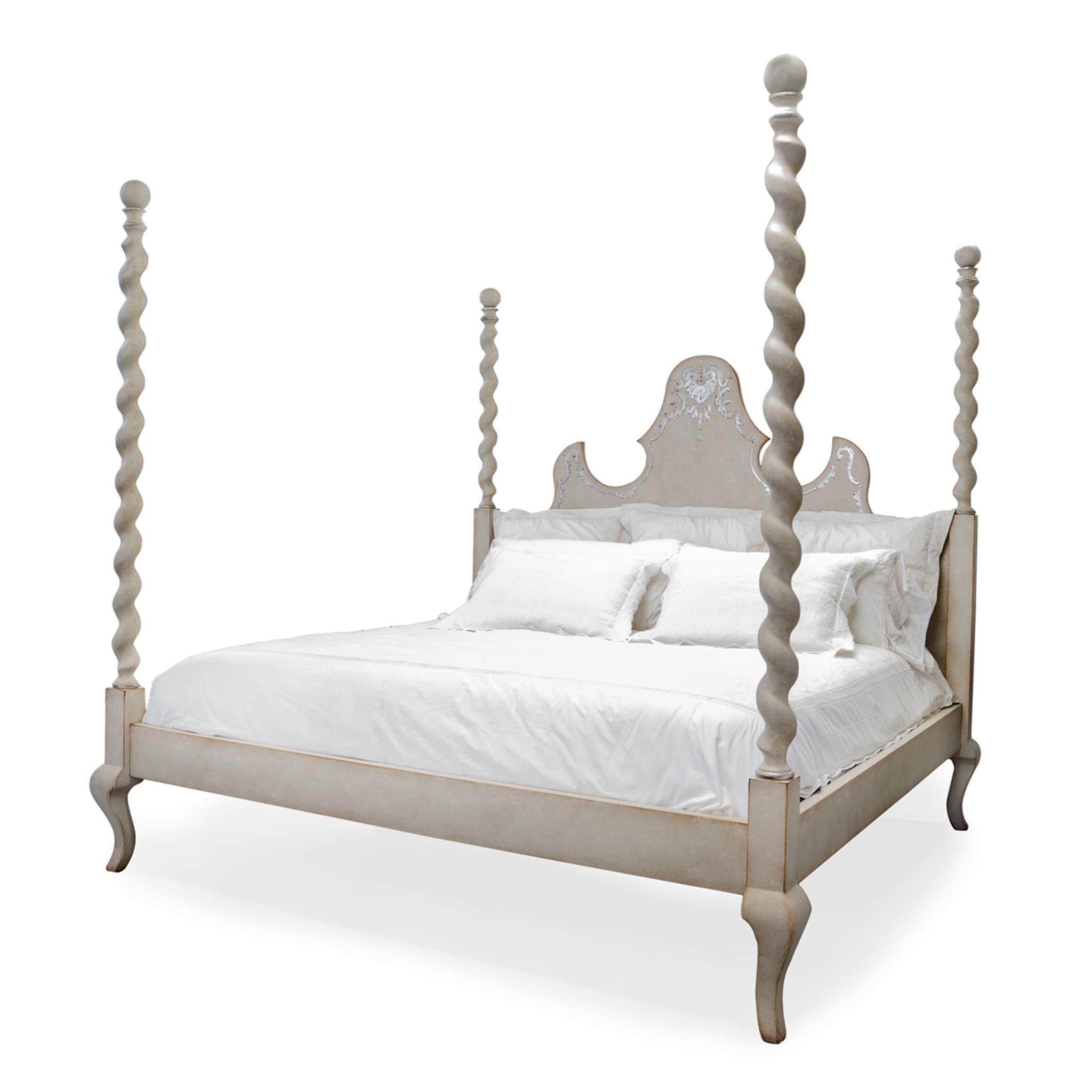 Giotto Silver Textural Decorations King Size Bed - Alternative view 1