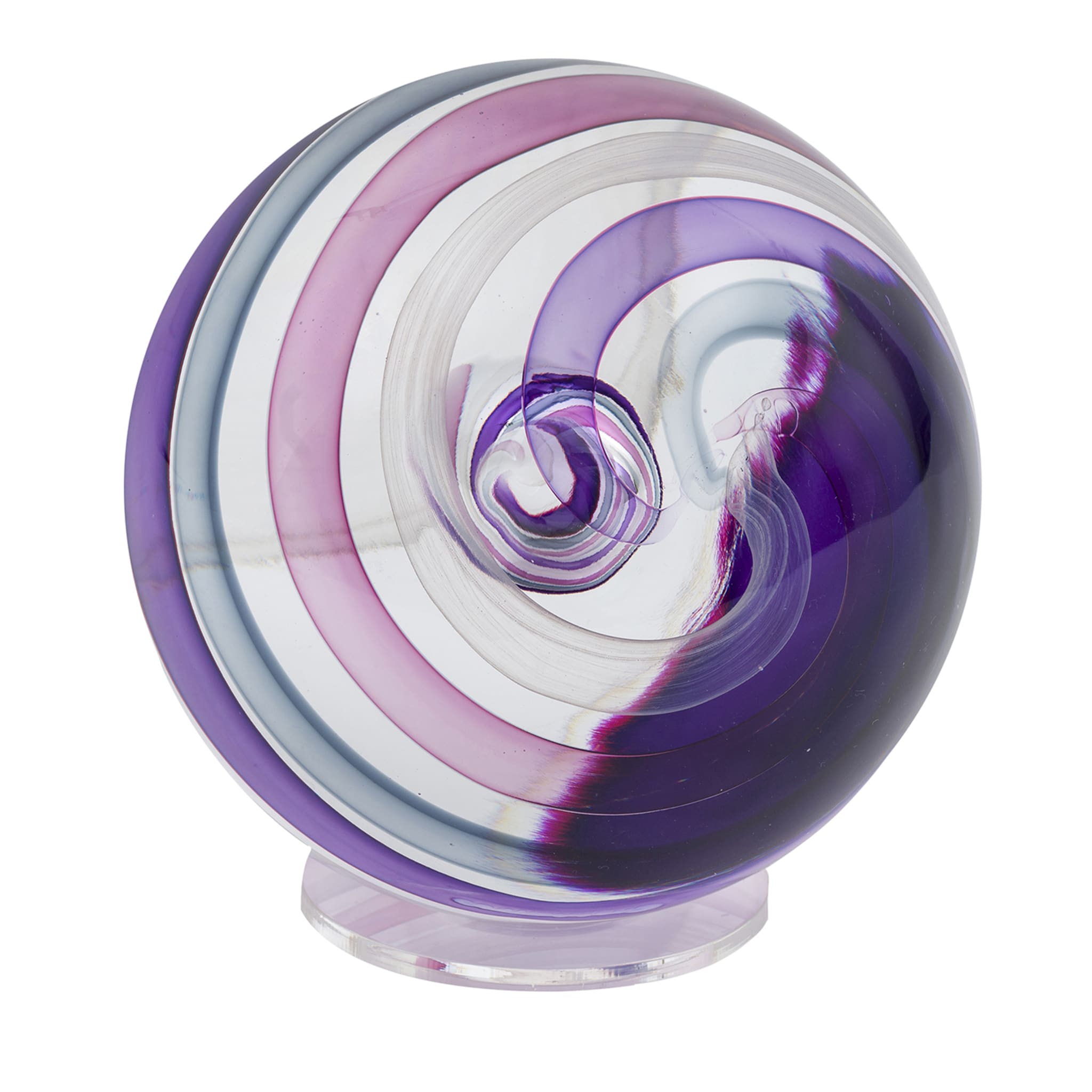 Sphère en verre violet - Vue principale