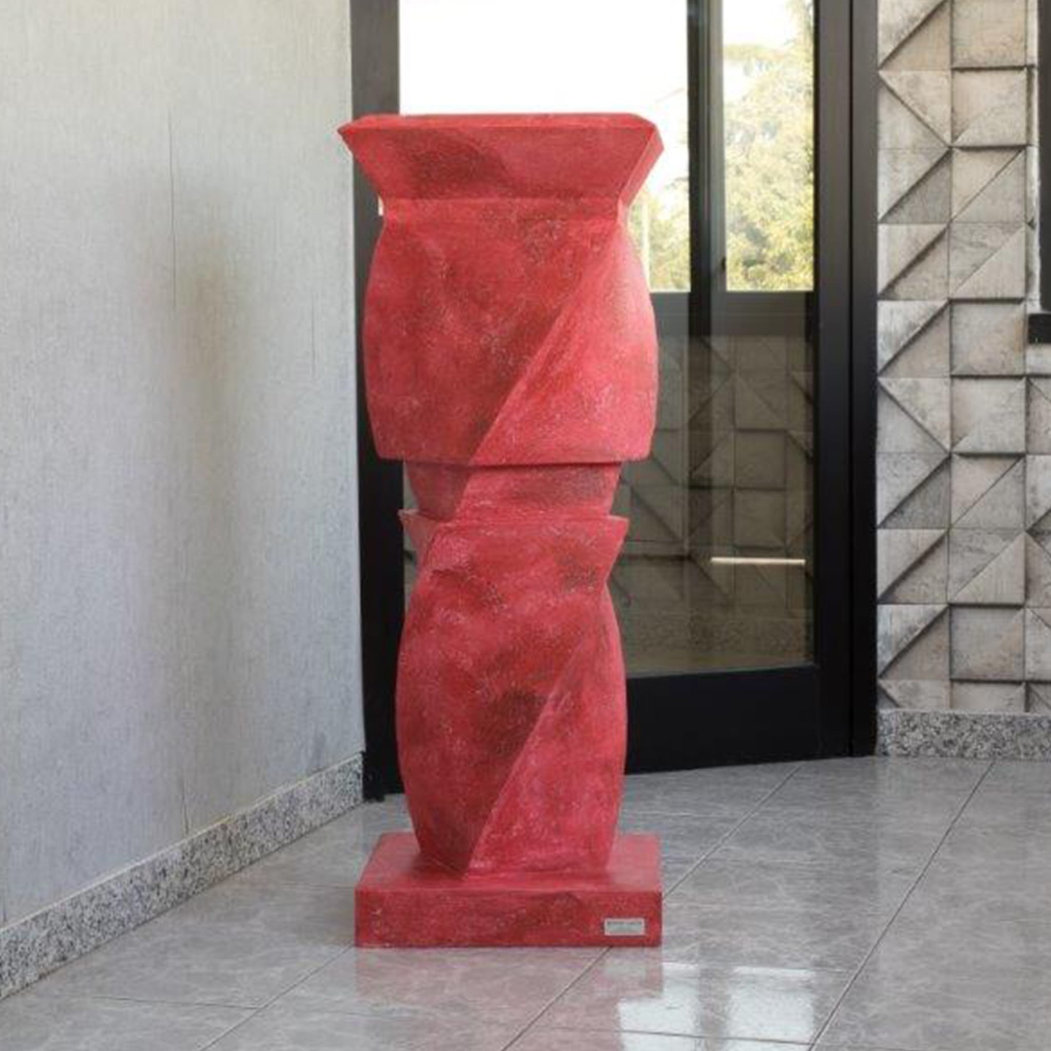 The Spiral Red Decorative Sculpture - Alternative view 3