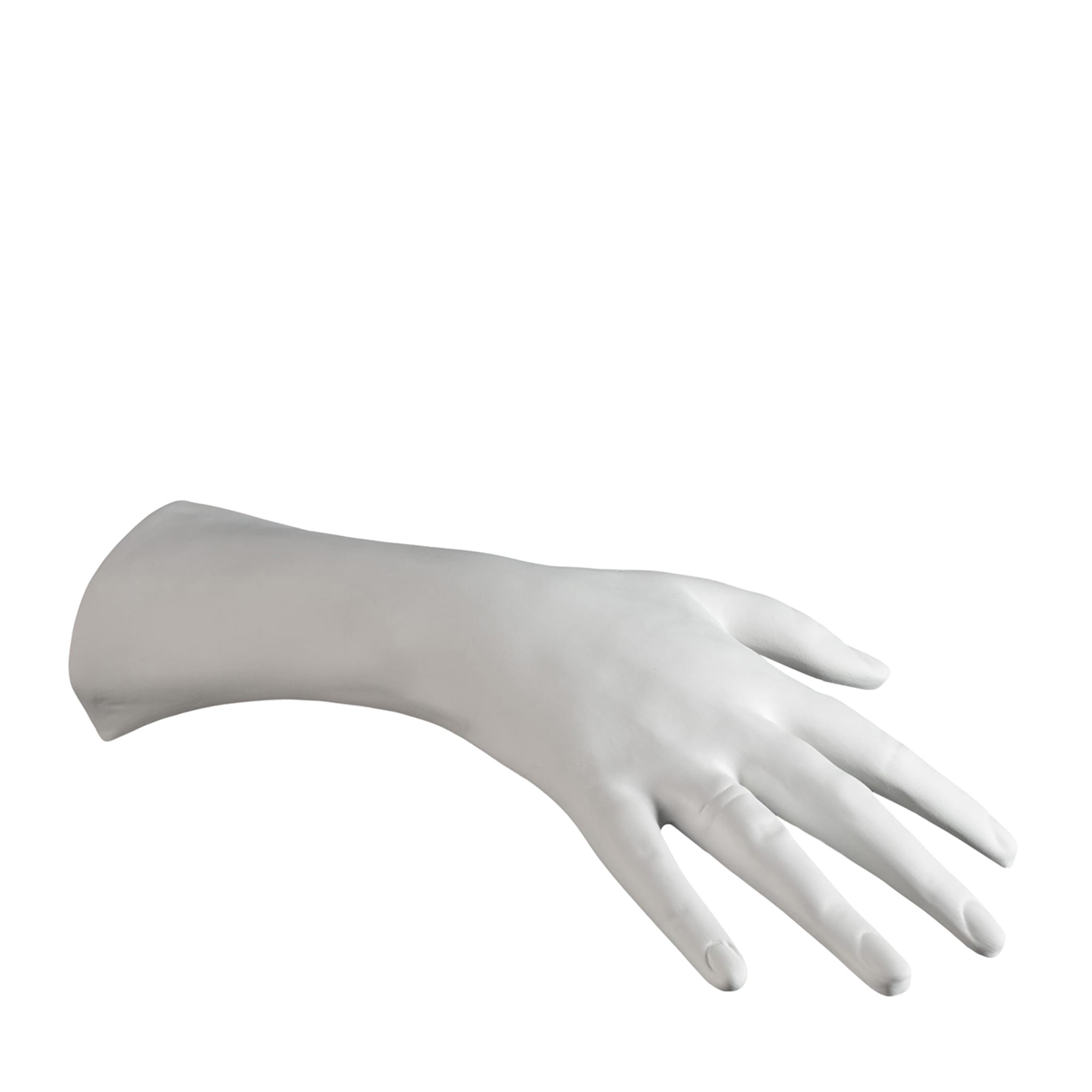 Mano Destra Handgeformte weiße Skulptur - Hauptansicht
