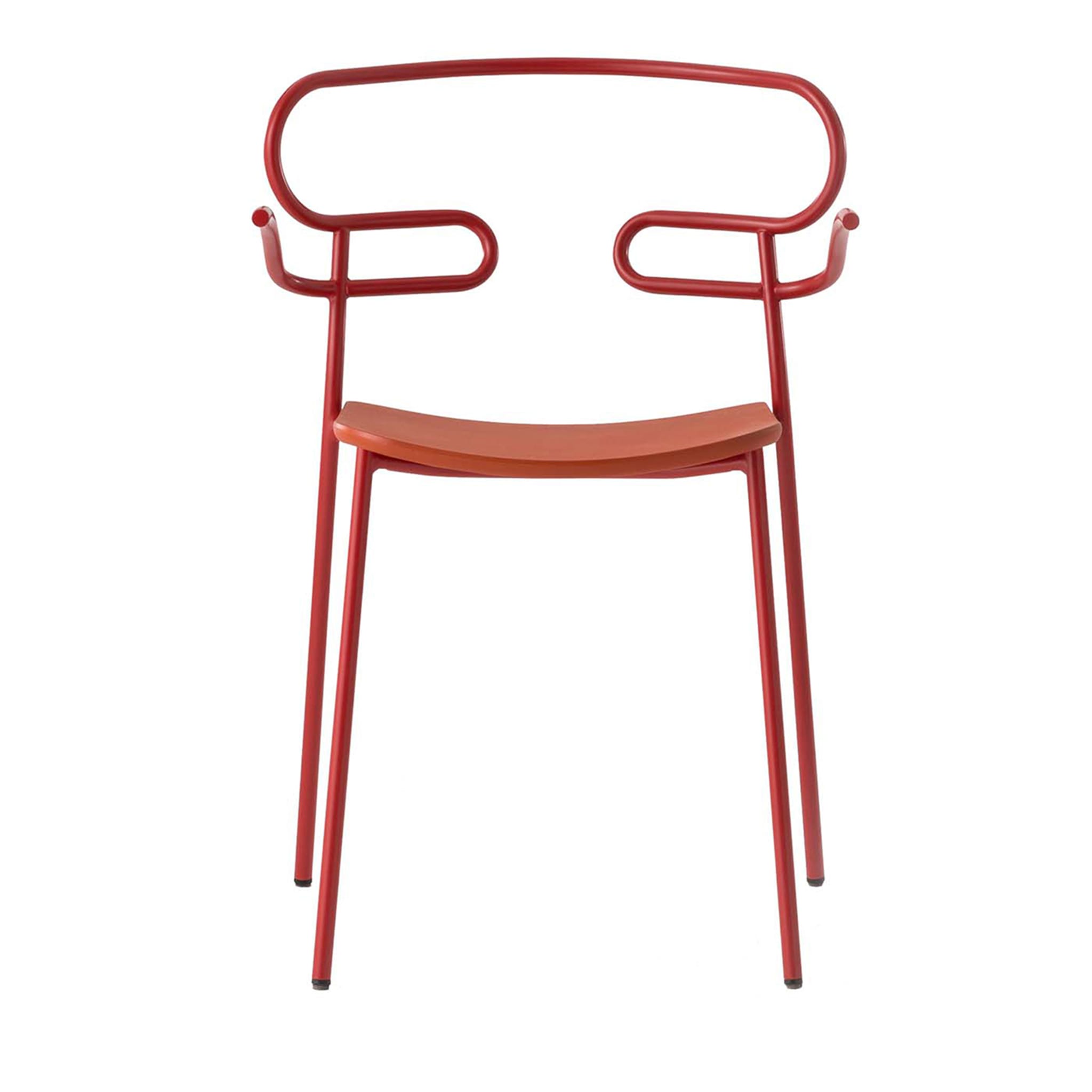 Genoa Red Armchair by Cesare Ehr - Main view