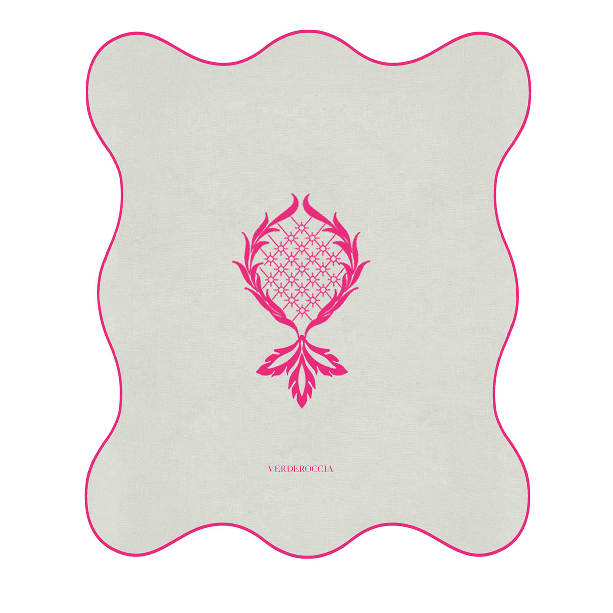 Set of 6 Ananas Natural and Cerise Cocktail Napkins - Main view