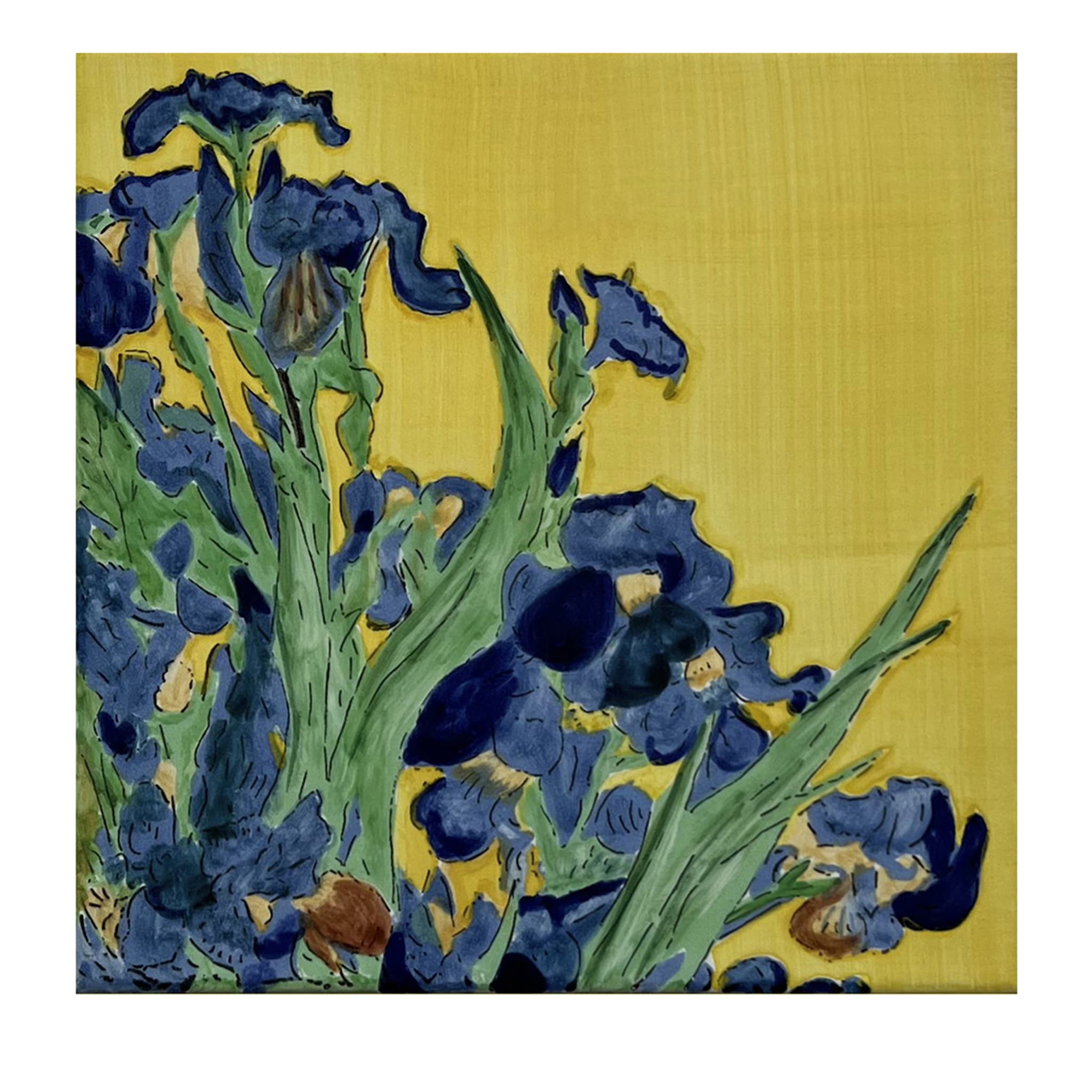 Azulejo policromado "Iris" de Van Gogh  - Vista principal