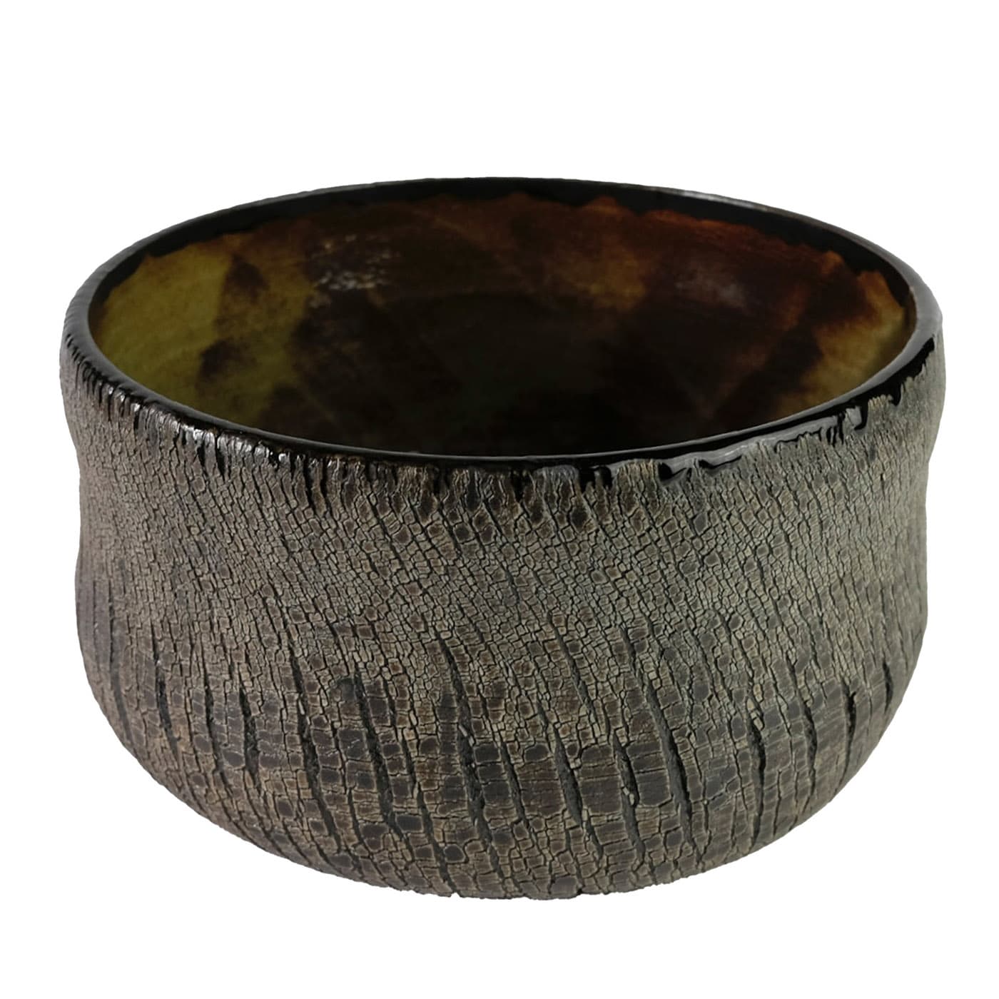 Corteccia Black/Green/Brown Centerpiece  - FC Ceramics