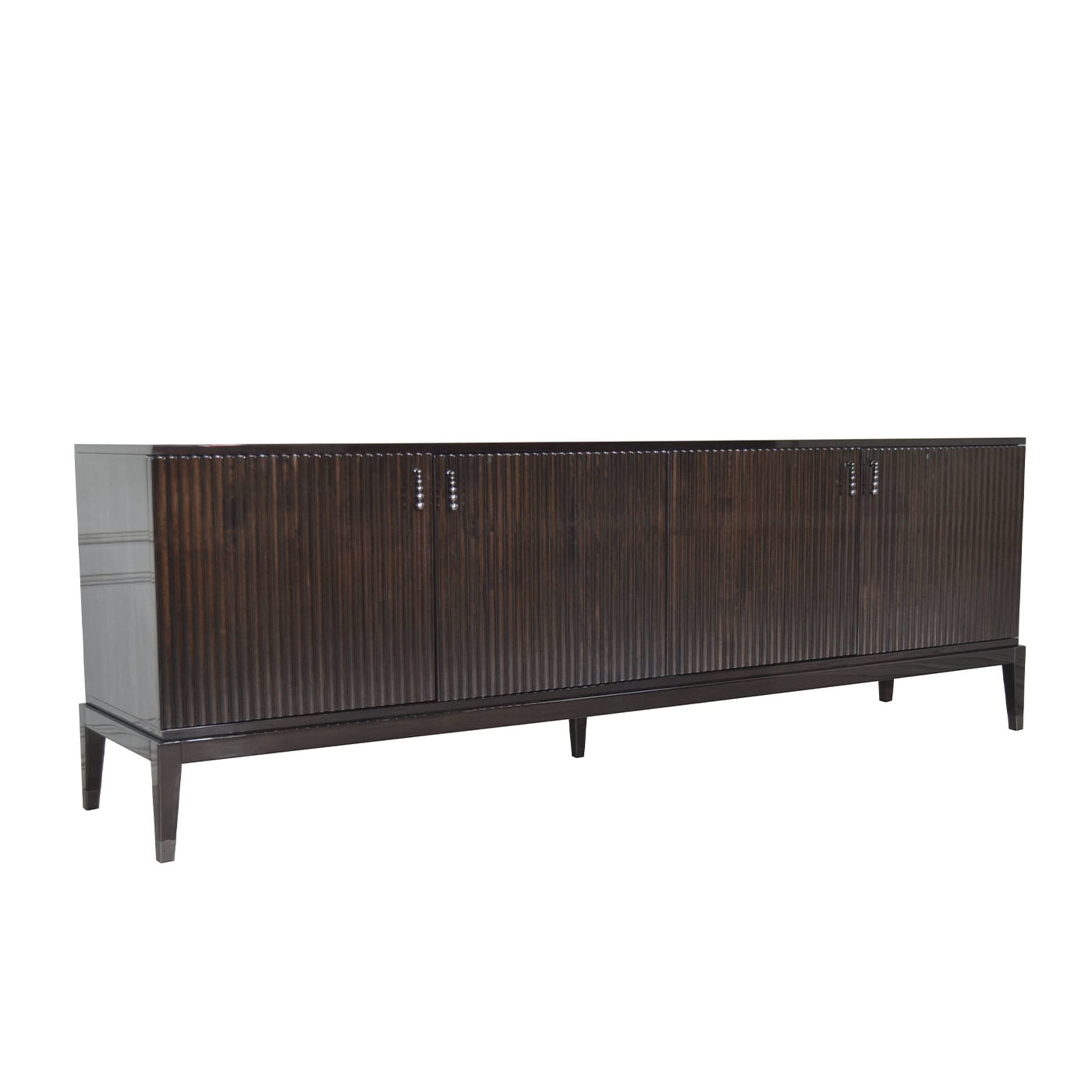 Italian Sideboard in Ebony Brown Color with Four Doors - Alternative view 1