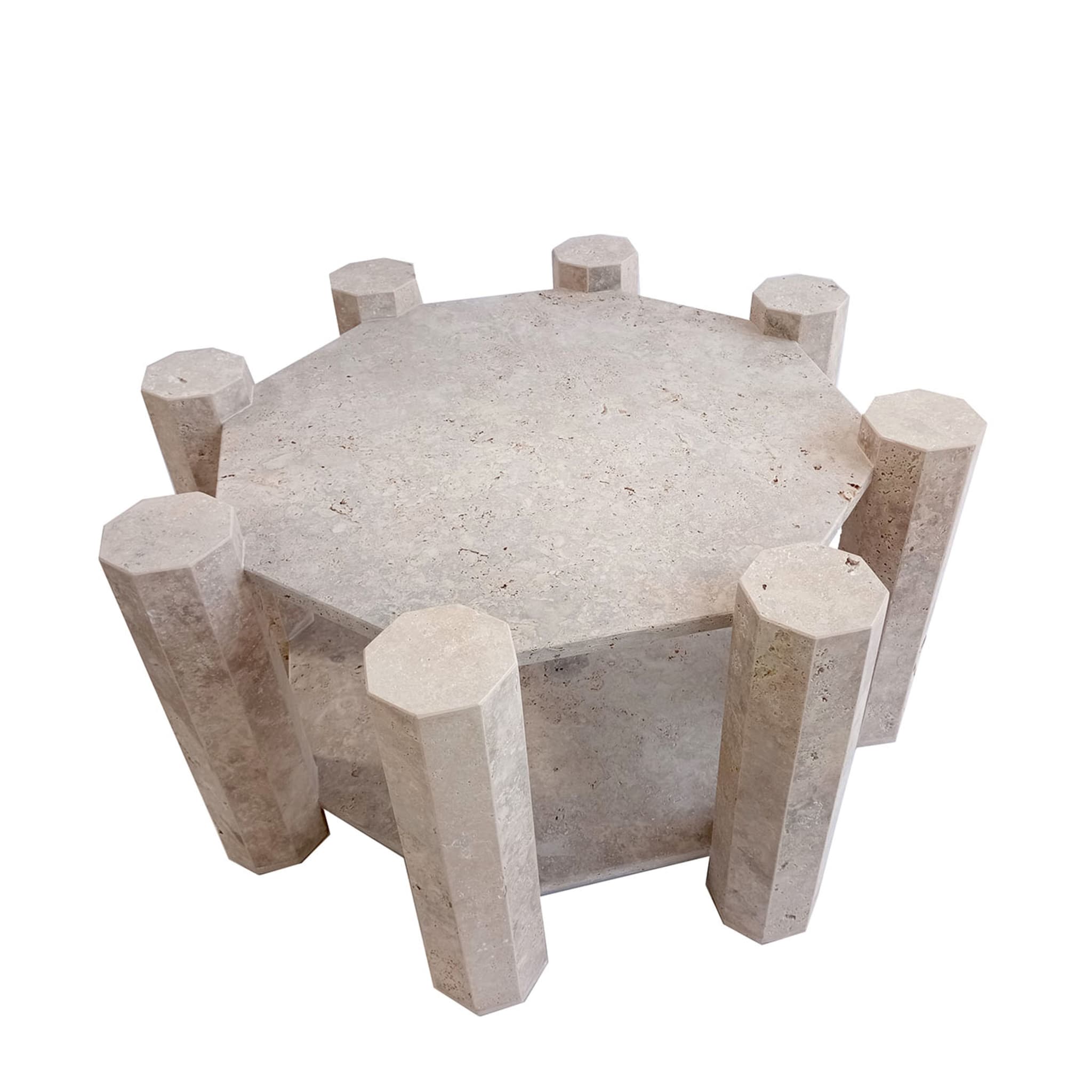 Federico Coffee Table in White Marble By Sissy Daniele - Alternative view 5