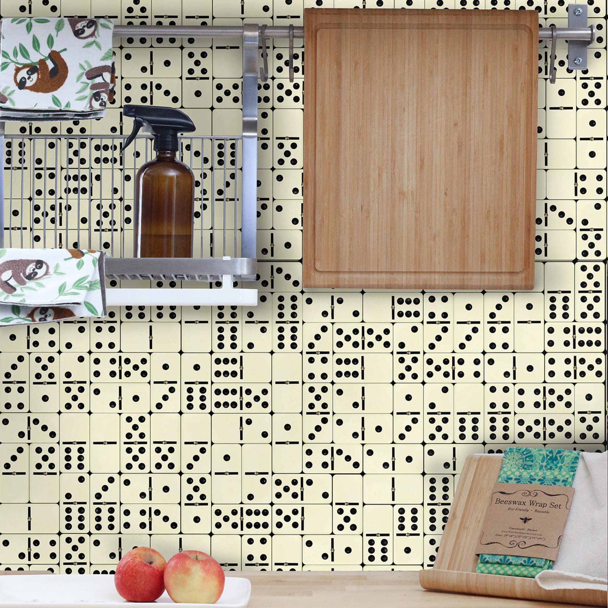 Playful Domino Tile Pattern Wallpaper - Alternative view 2