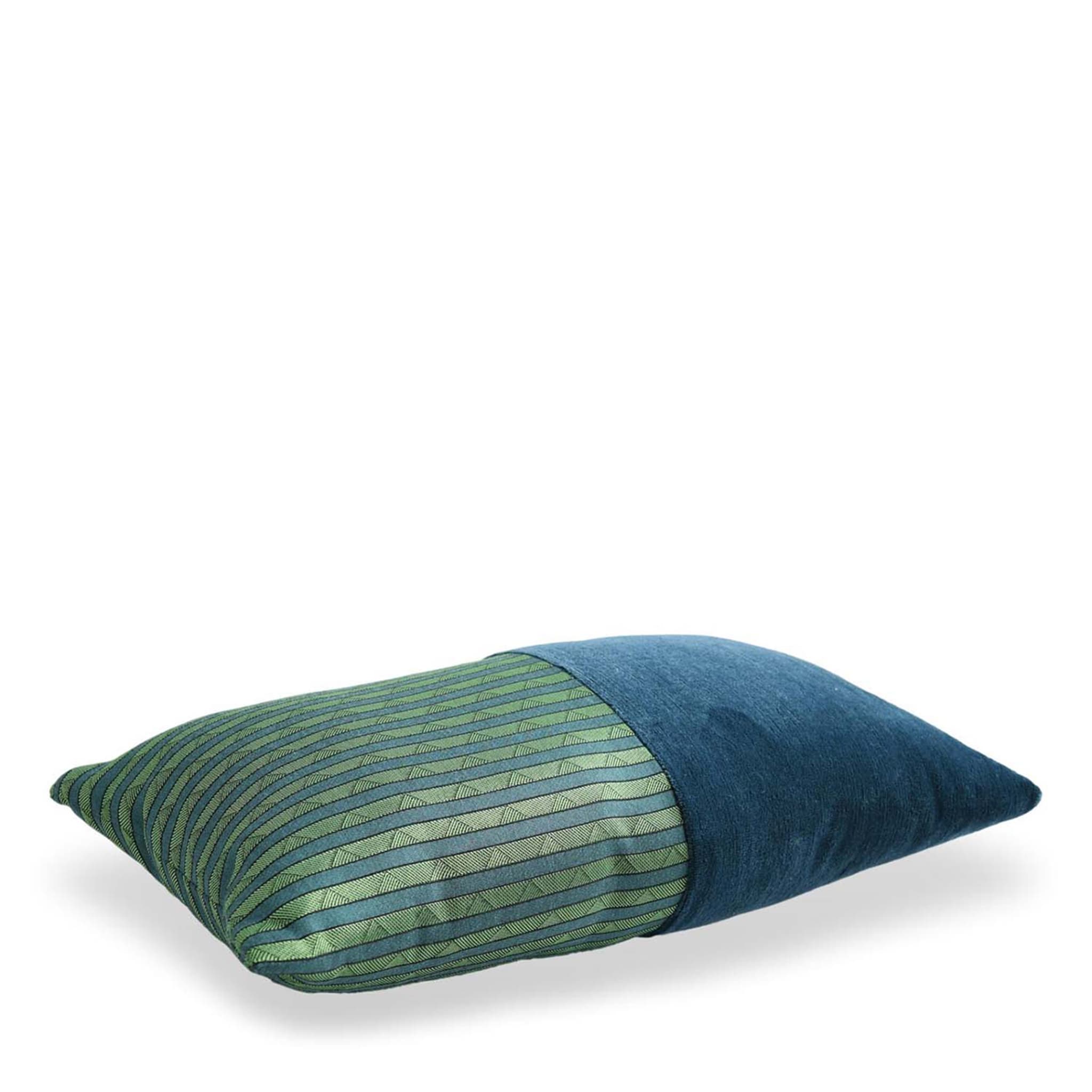 Emerald Blue Rectangluar Bis Cushion - Alternative view 1
