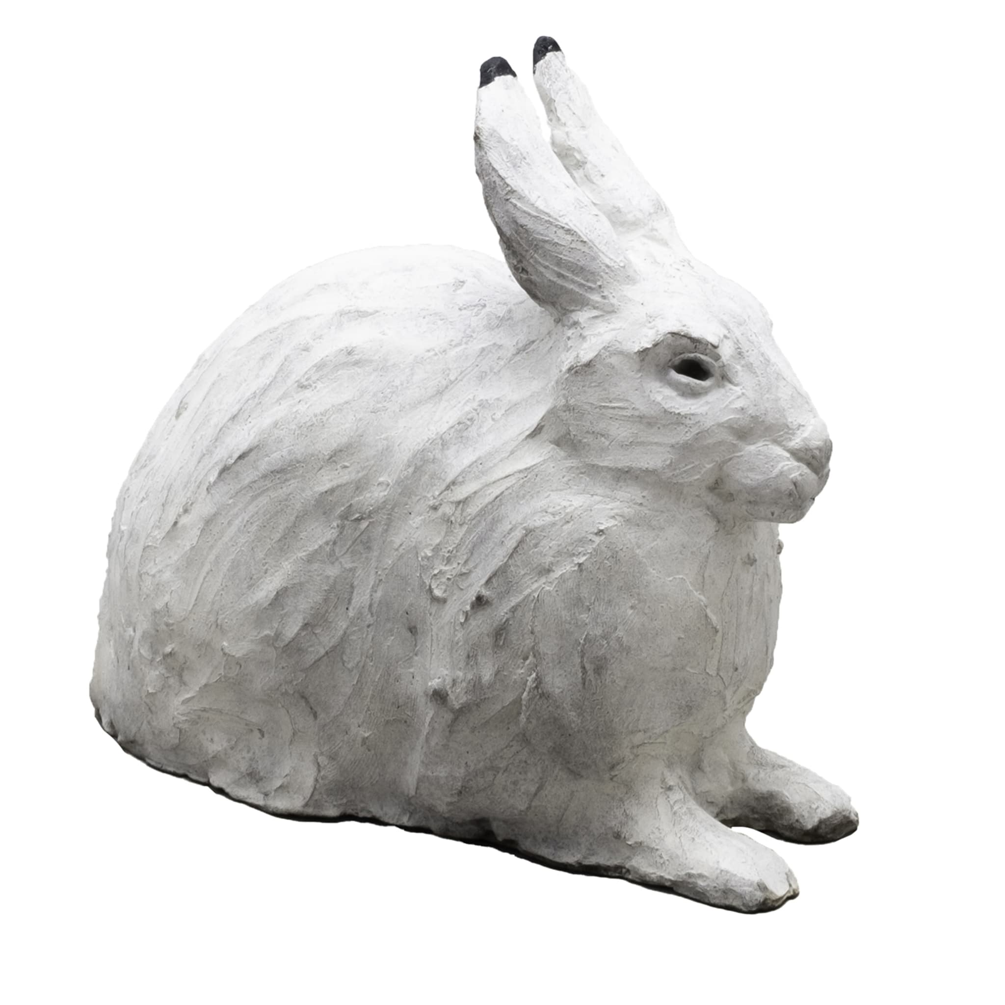 Sitting Snow Hare Sculpture - Main view