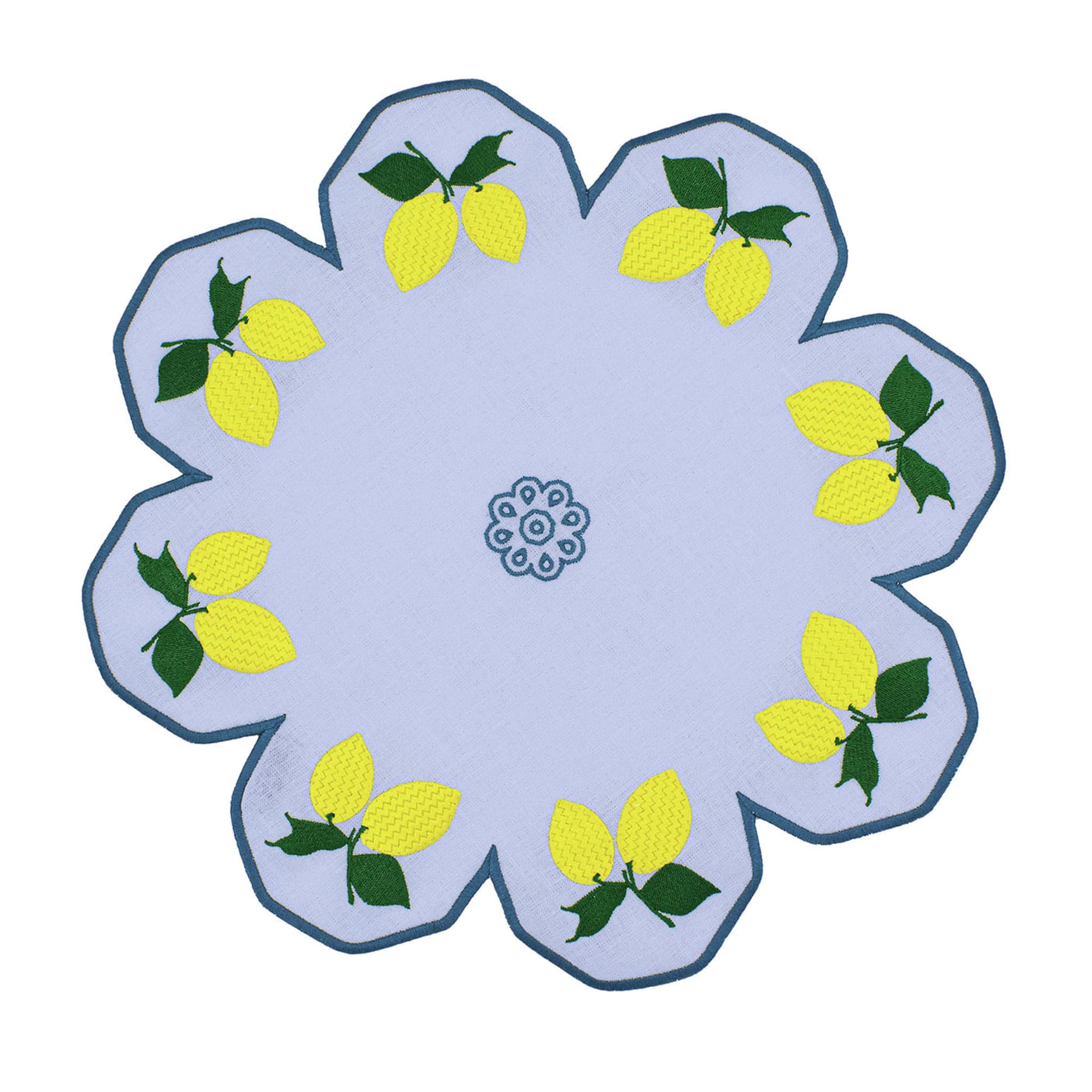 Limoni Multicolor Set of 2 Flower-Shaped Azure Service Placemats - Main view