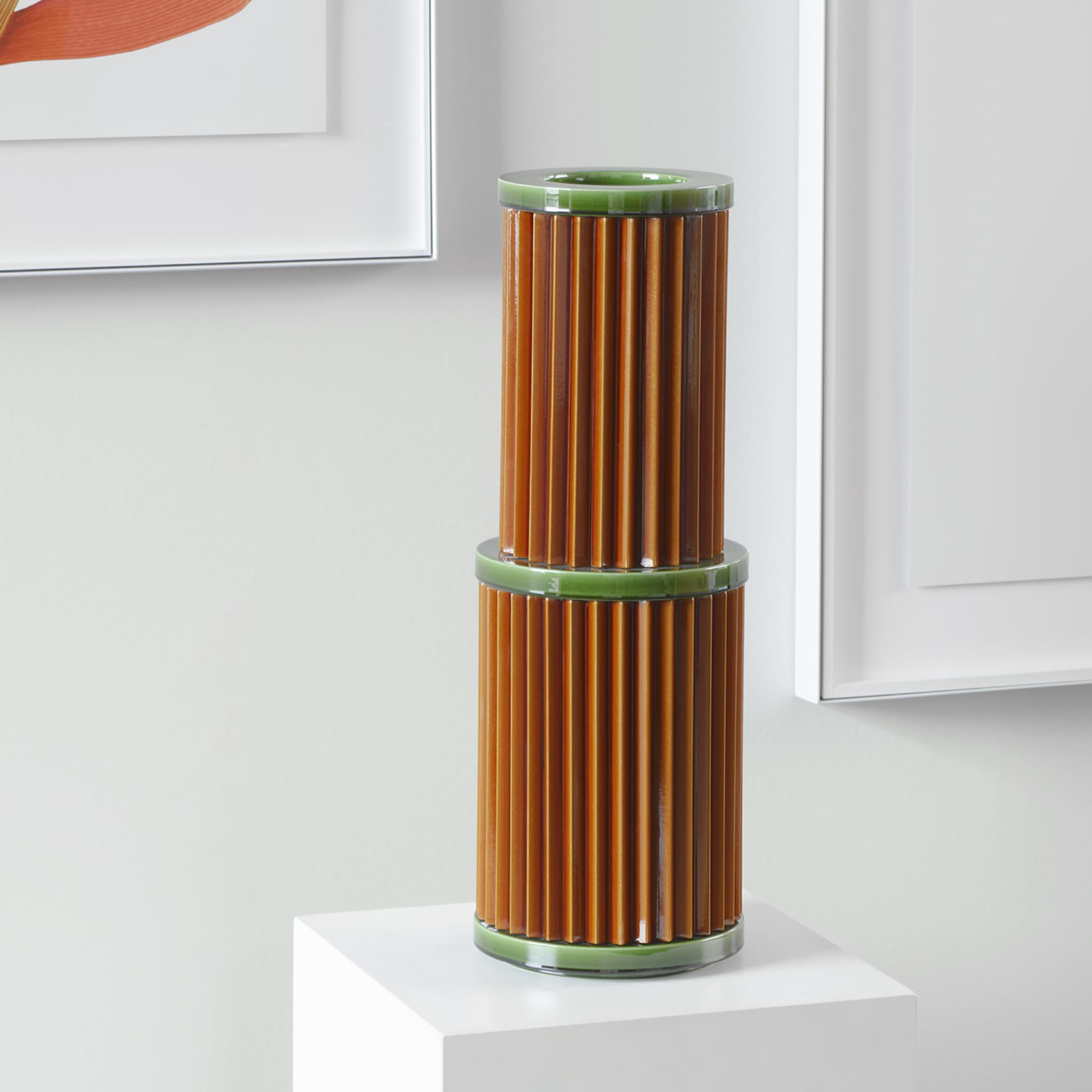 Rombini C Brown and Green Vase by Ronan & Erwan Bouroullec - Alternative view 4