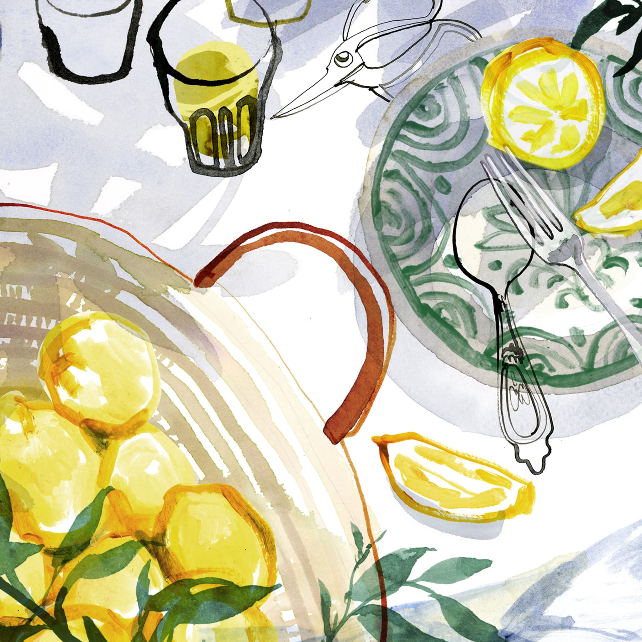 Lemon Basket Wallpaper by Karin Kellner - Alternative view 1