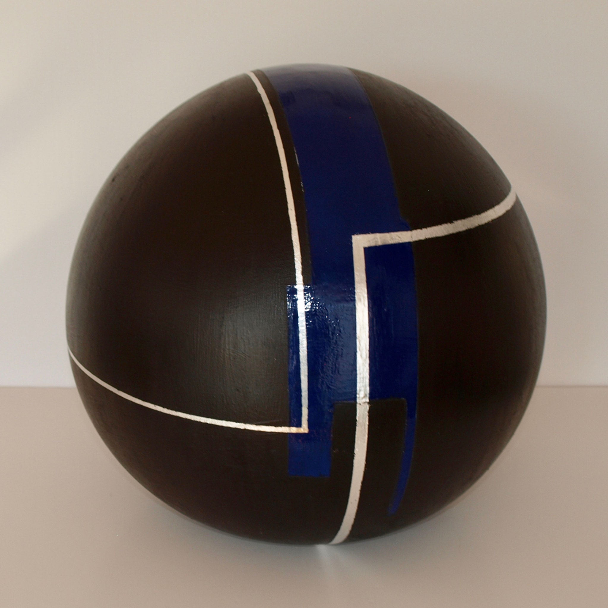 Black Silver and Blue Decorative Globe #79 - Alternative view 1