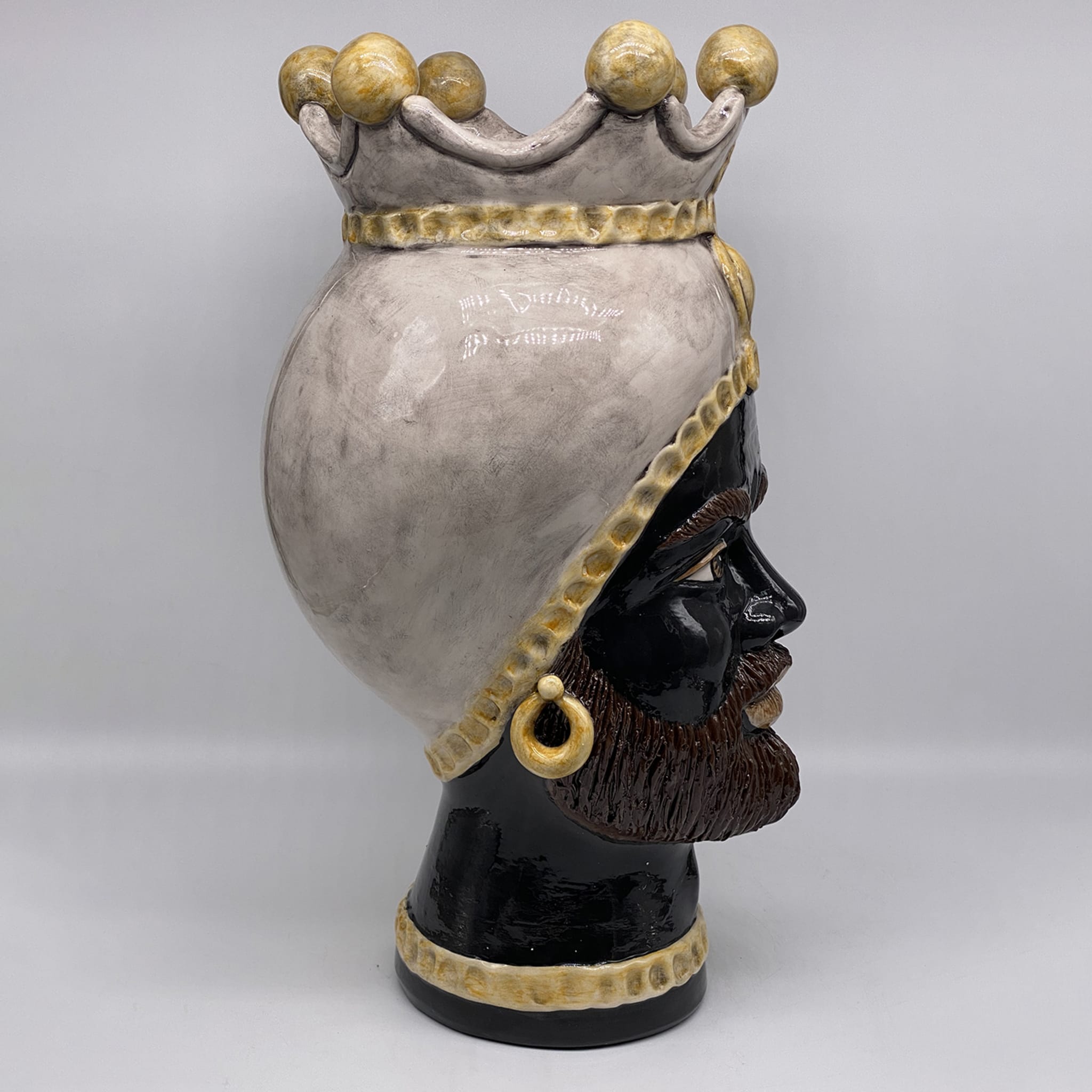 Luis Giant Man Yellow Spheres Moor's Head Vase - Alternative view 1