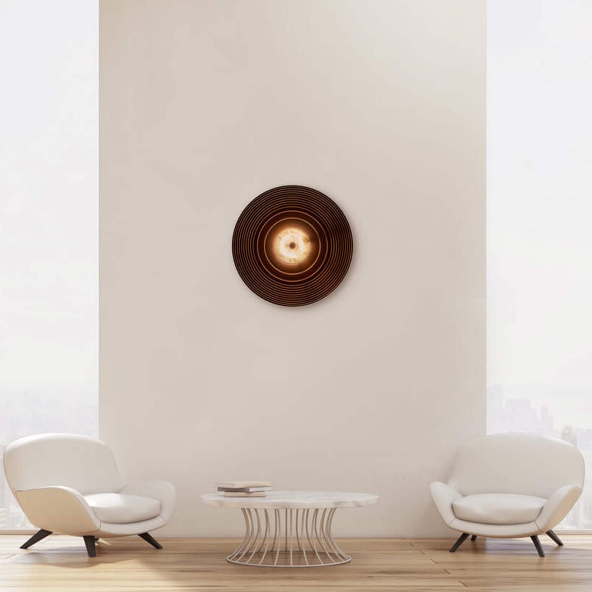 Sculptural Wall Sconce "Gong" By LC Atelier - Alternative view 3